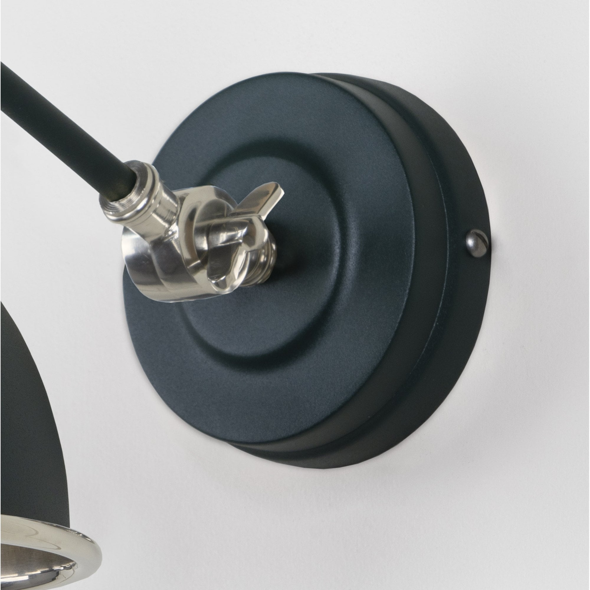 From The Anvil Smooth Nickel Brindley Wall Light - Dingle (Rich Green)