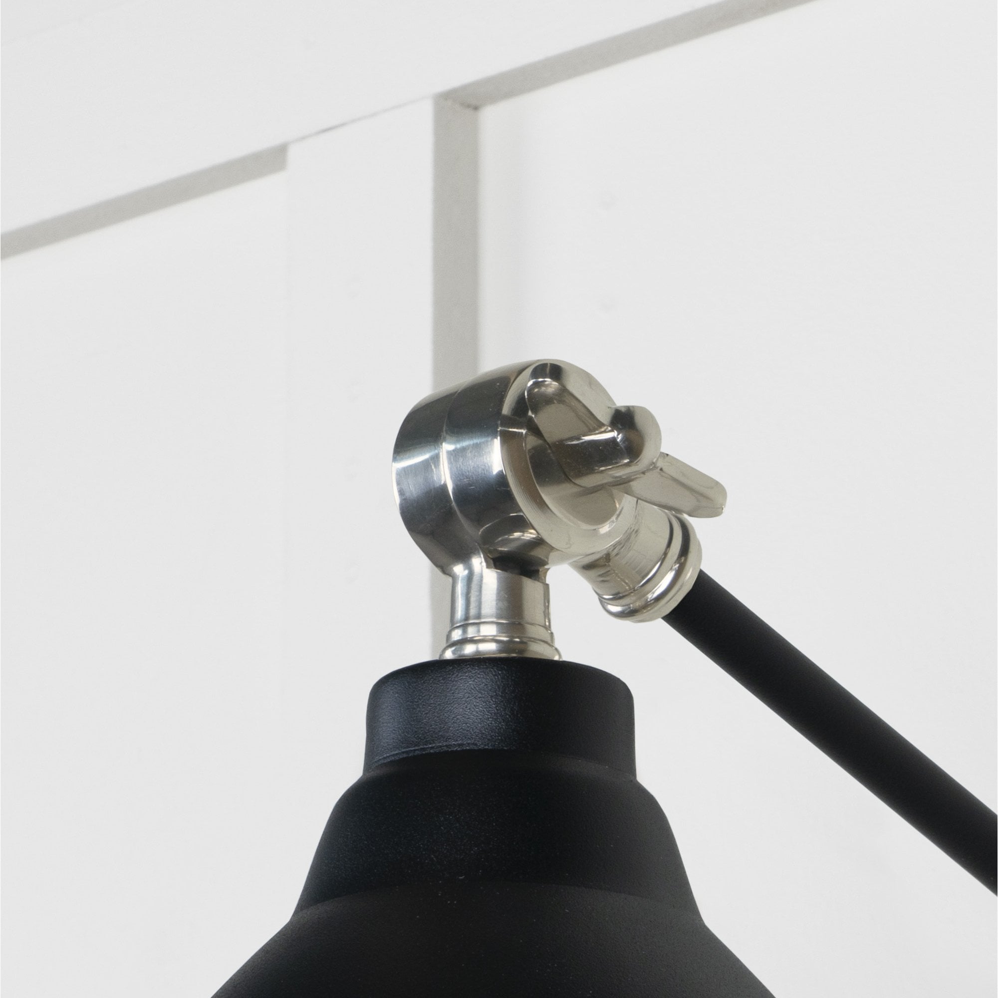 From The Anvil Smooth Nickel Brindley Wall Light - Elan Black