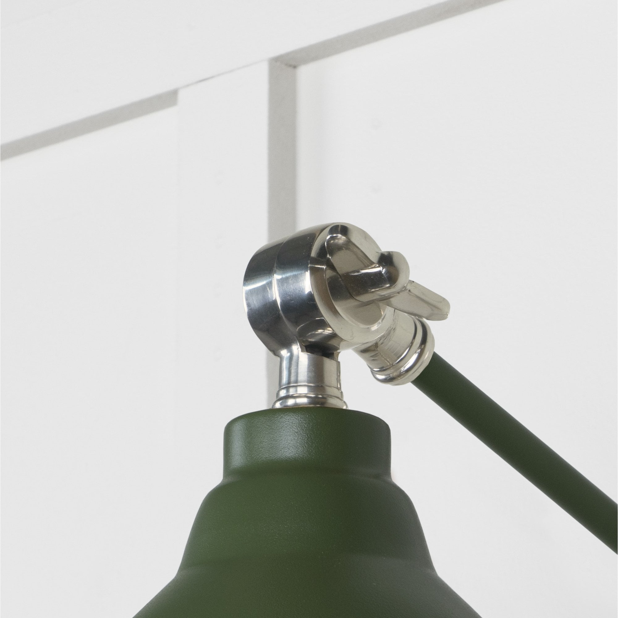 From The Anvil Smooth Nickel Brindley Wall Light - Heath (Earthy Green)