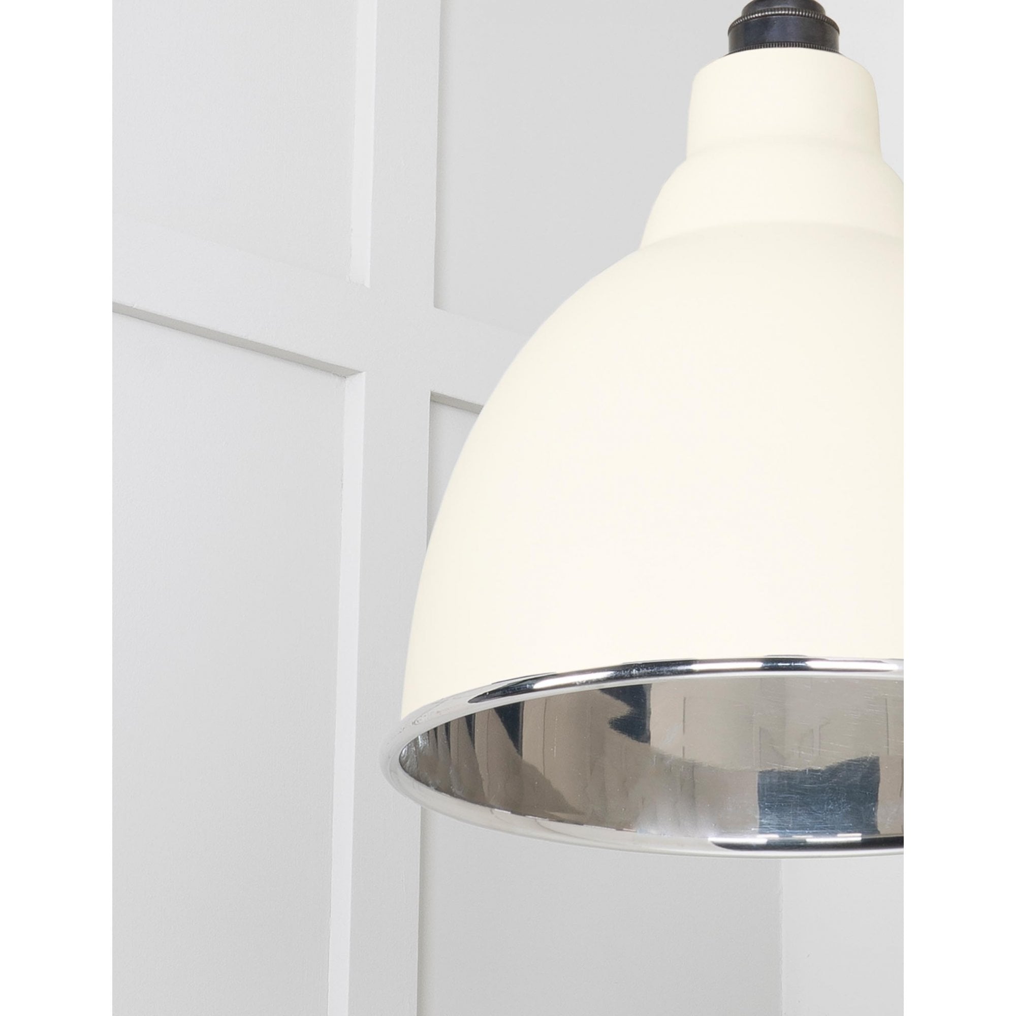 From The Anvil Smooth Nickel Brindley Cluster Pendant - Teasel (Off White/Cream)