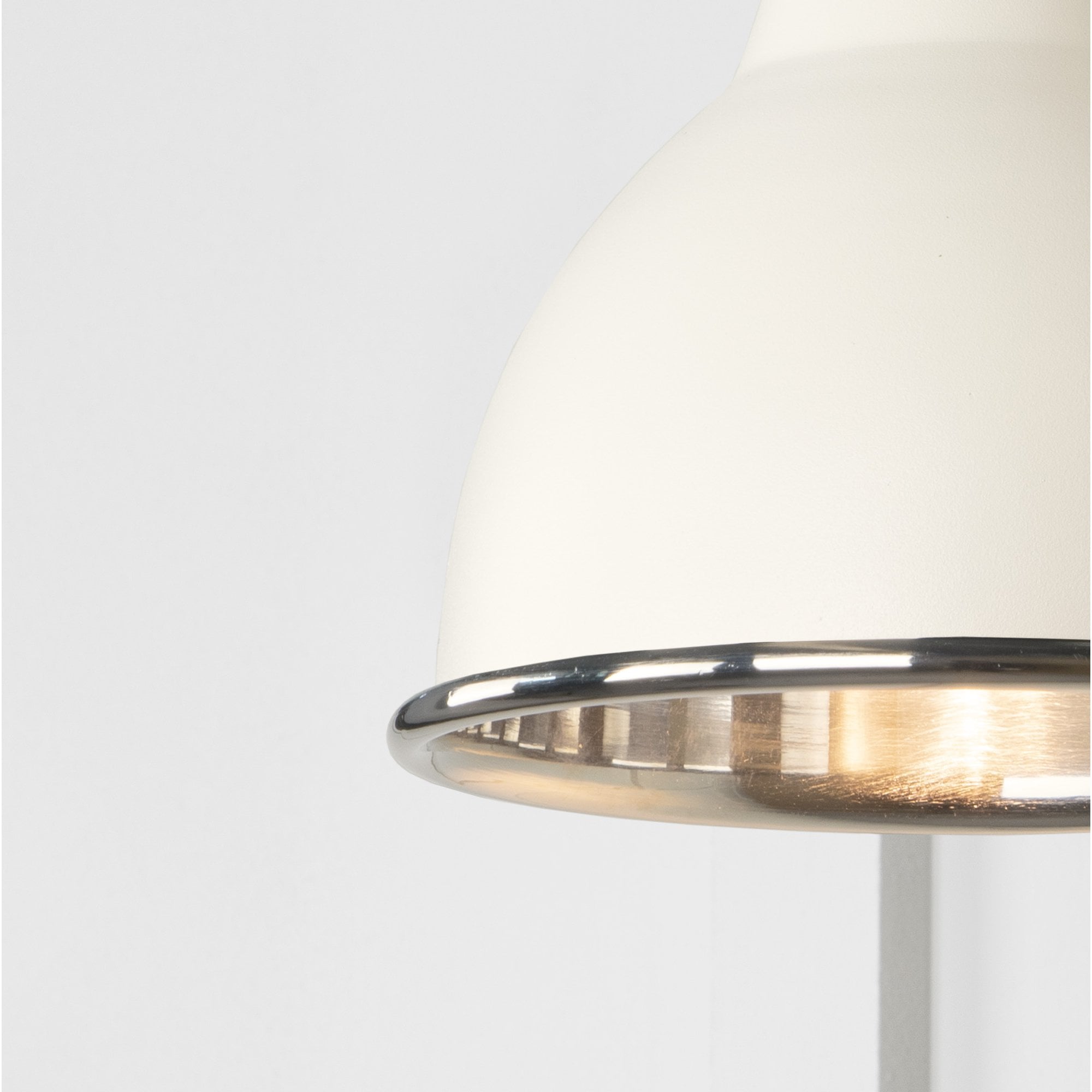 From The Anvil Smooth Nickel Brindley Wall Light - Teasel (Off White/Cream)