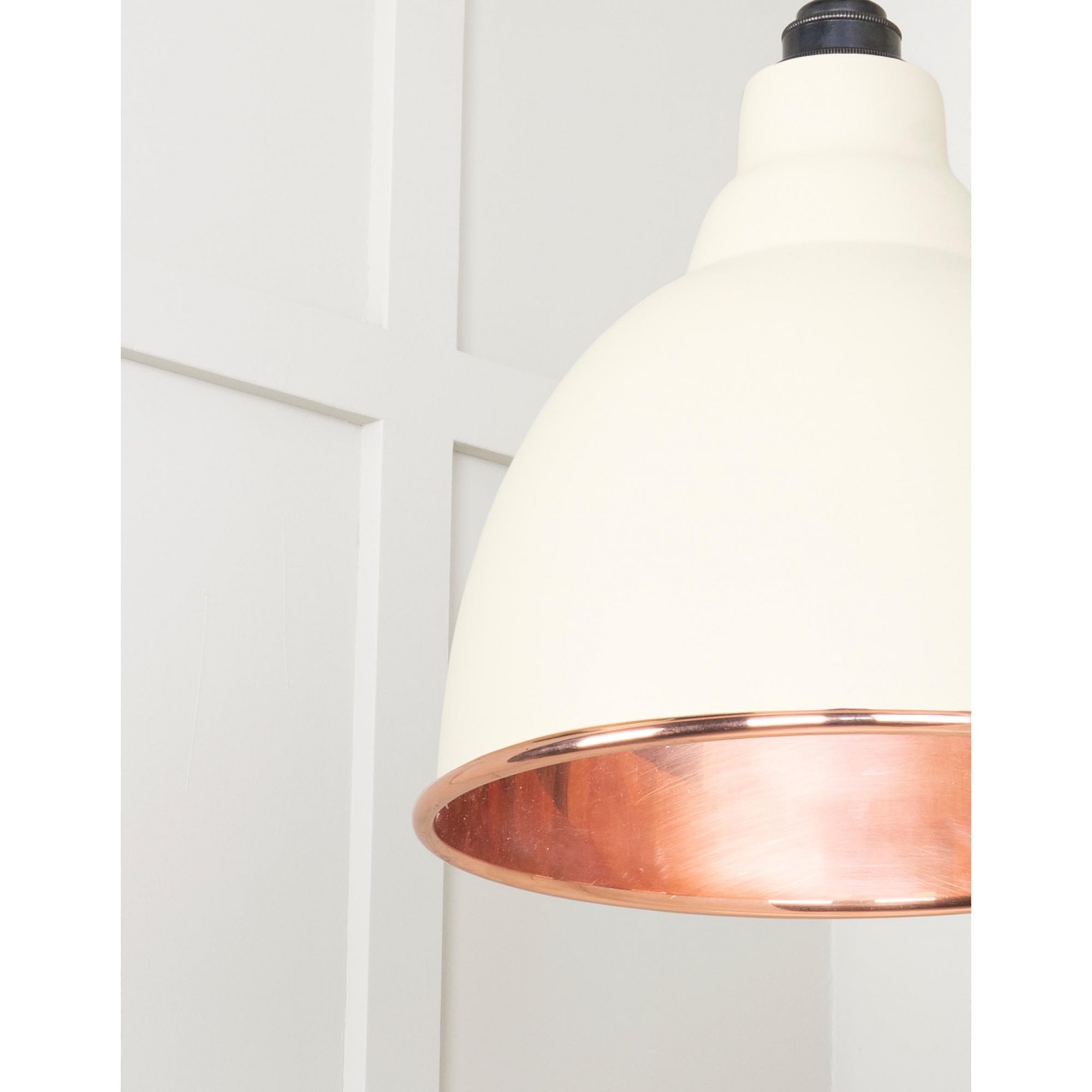 From The Anvil Smooth Copper Brindley Cluster Pendant - Teasel (Off White/Cream)