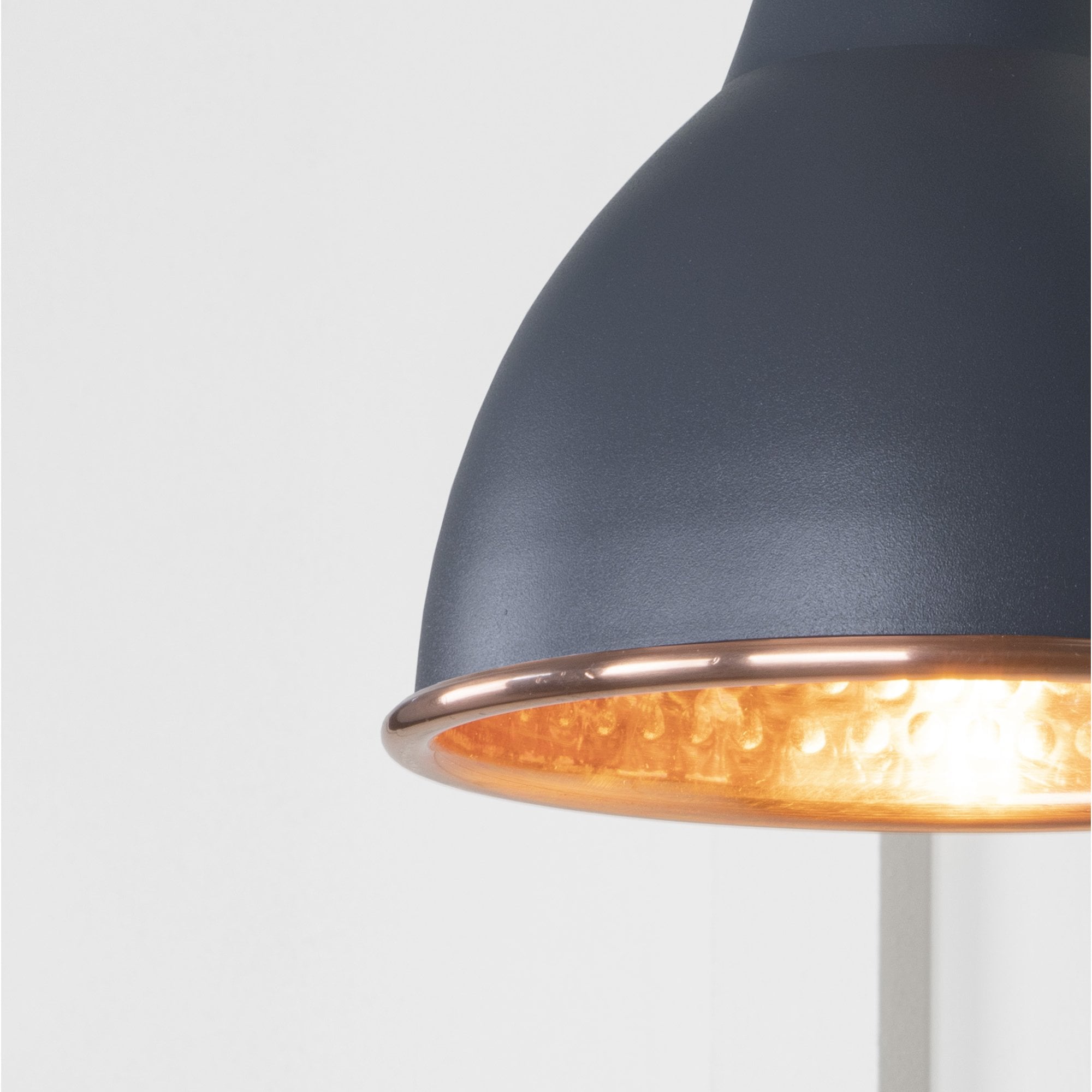 From The Anvil Hammered Copper Brindley Wall Light - Slate (Mid Grey)