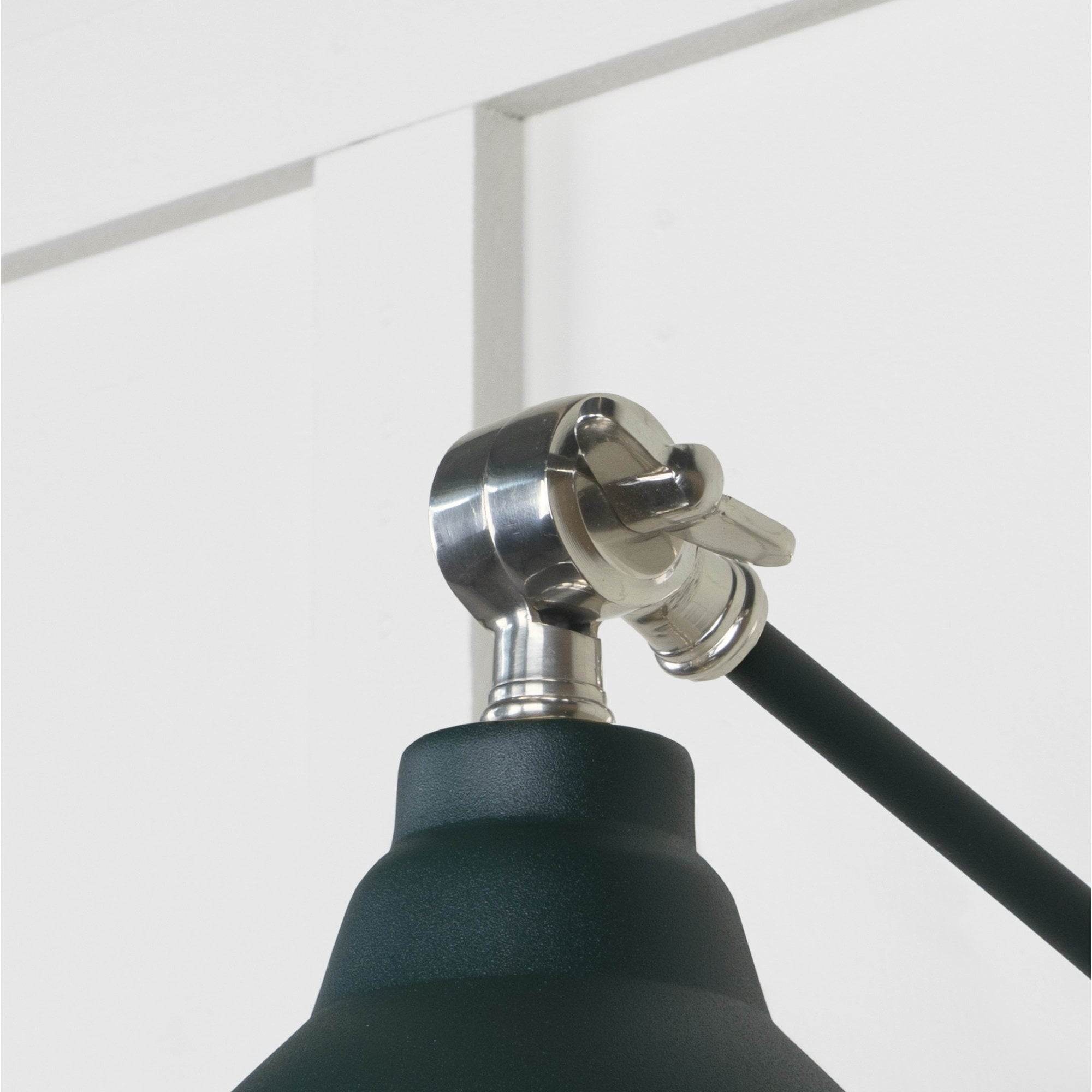From The Anvil Hammered Nickel Brindley Wall Light - Dingle (Rich Green)