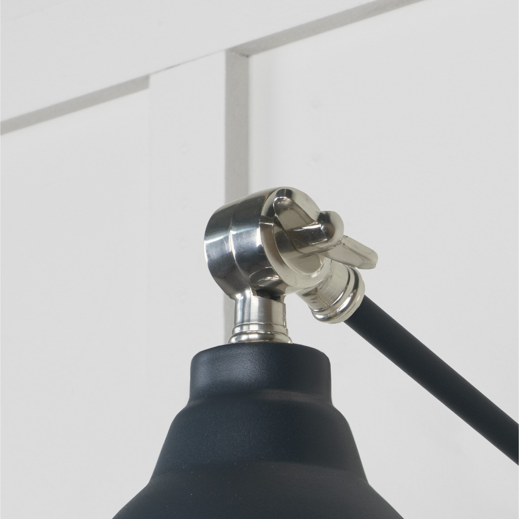 From The Anvil Hammered Nickel Brindley Wall Light - Soot (Dark Grey)