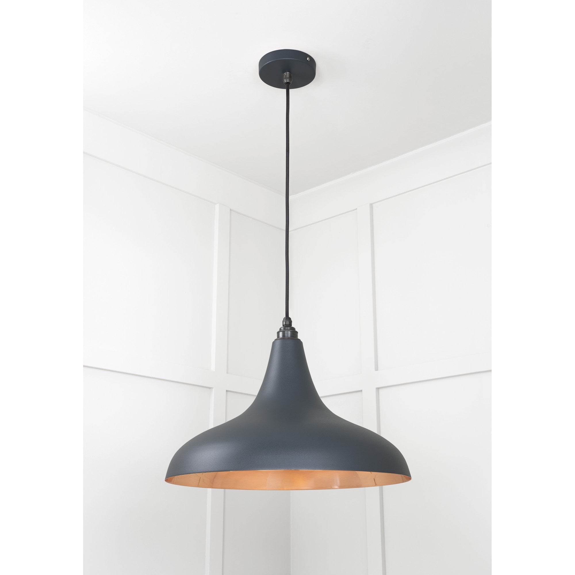 From The Anvil Smooth Copper Frankley Pendant - Soot (Dark Grey)
