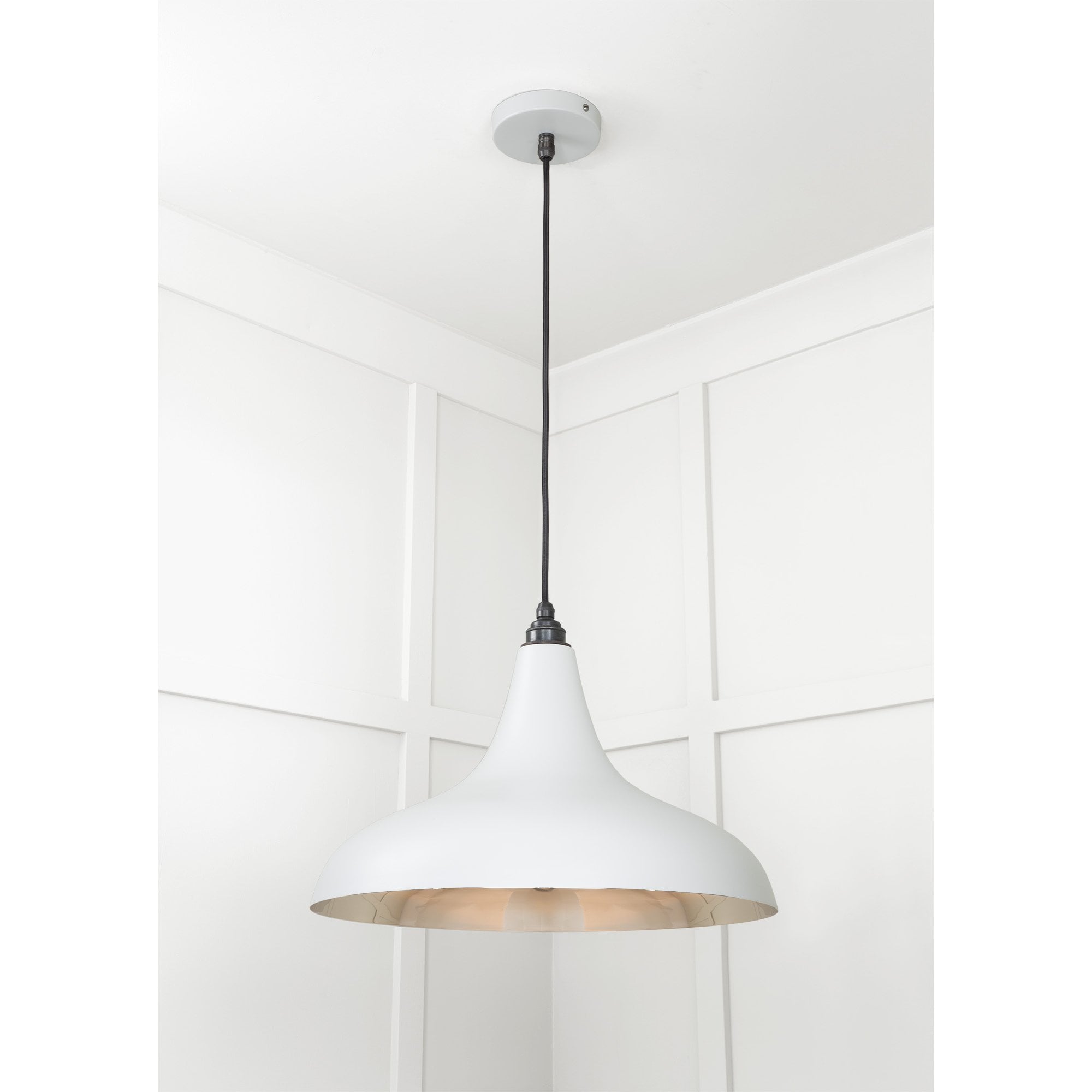 From The Anvil Smooth Nickel Frankley Pendant - Birch (Pale Grey)