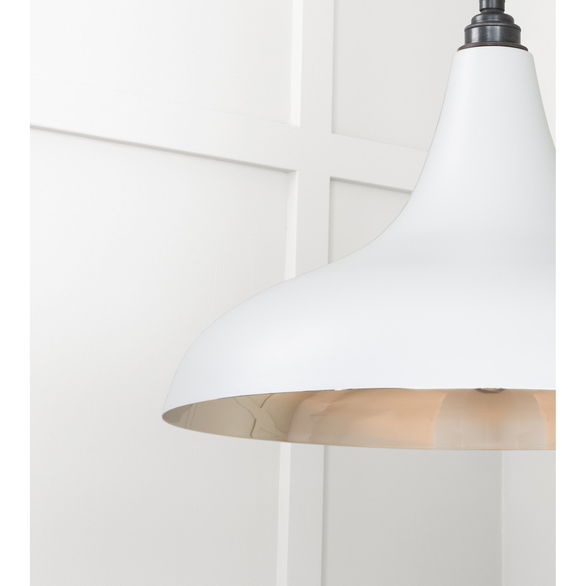 From The Anvil Smooth Nickel Frankley Pendant - Birch (Pale Grey)