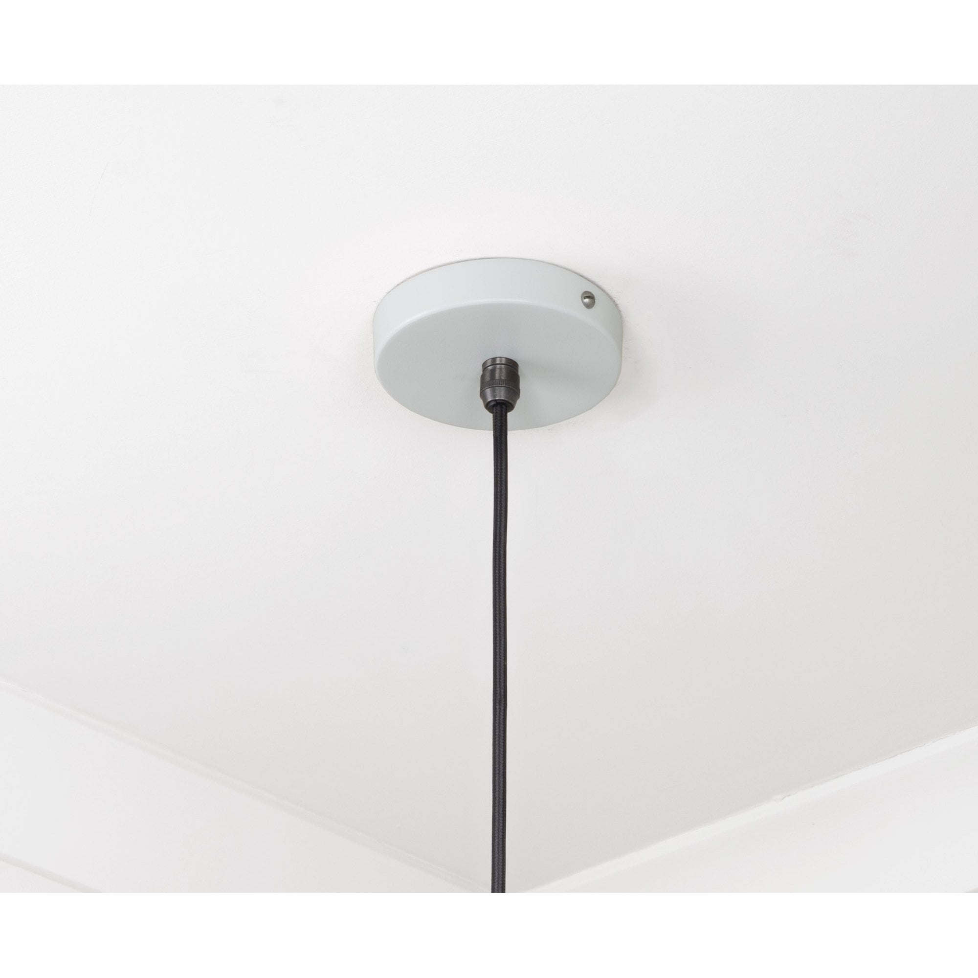 From The Anvil Smooth Nickel Frankley Pendant - Birch (Pale Grey)