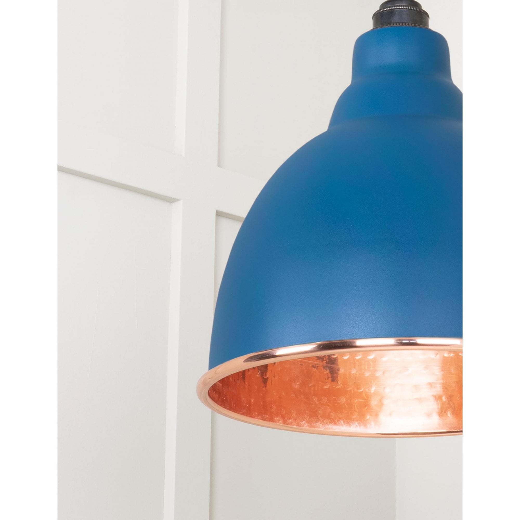 From The Anvil Hammered Copper Brindley Cluster Pendant - Upstream (Blue)