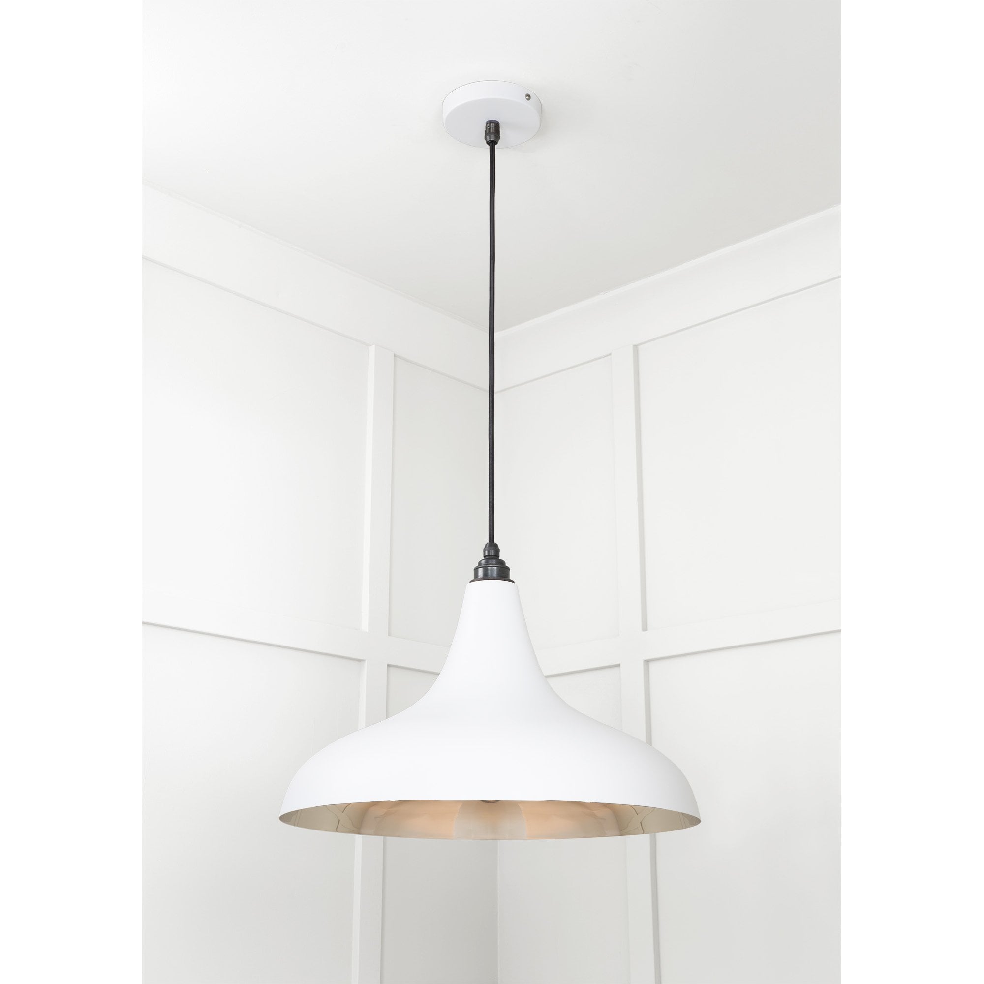 From The Anvil Smooth Nickel Frankley Pendant - Flock (Matt White)