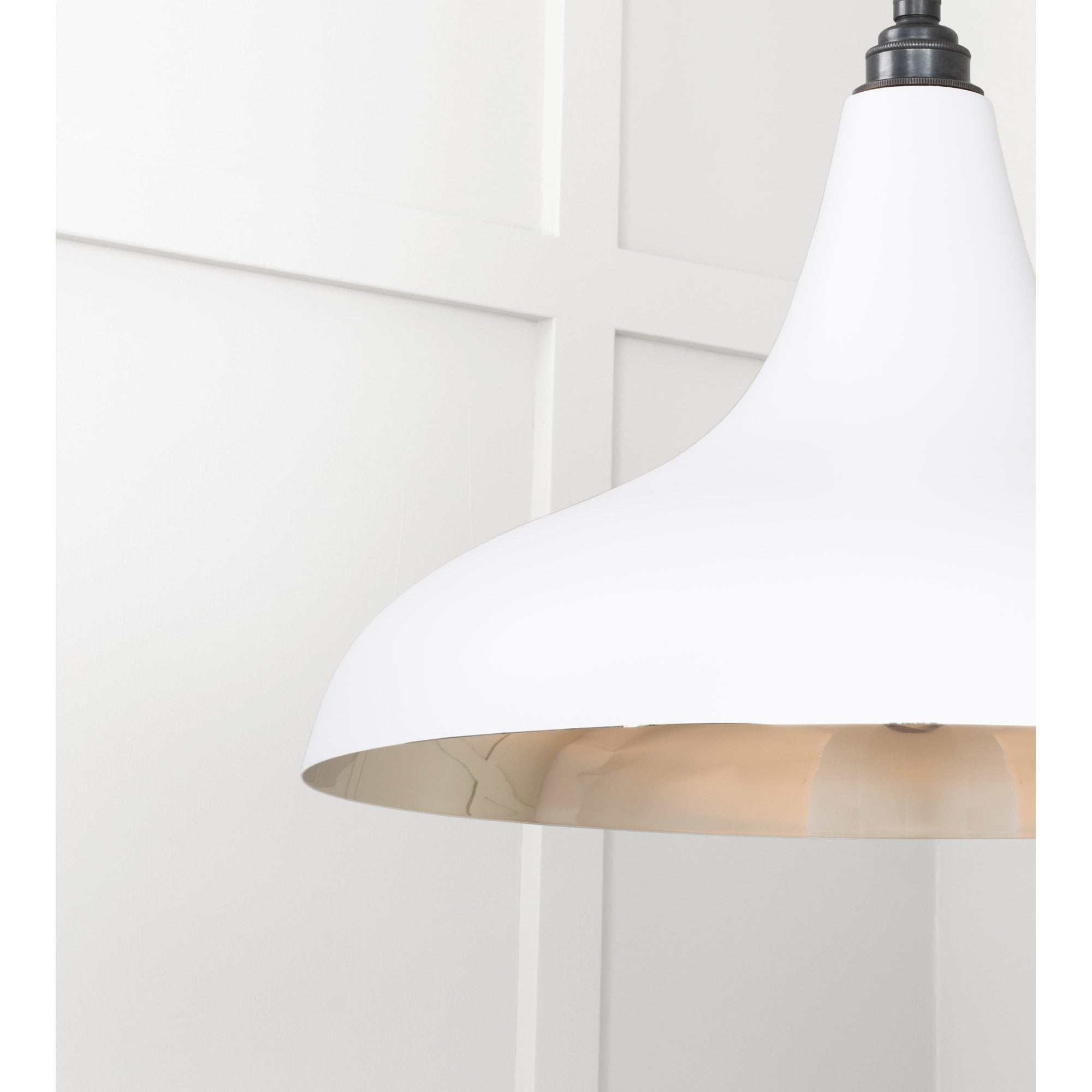 From The Anvil Smooth Nickel Frankley Pendant - Flock (Matt White)