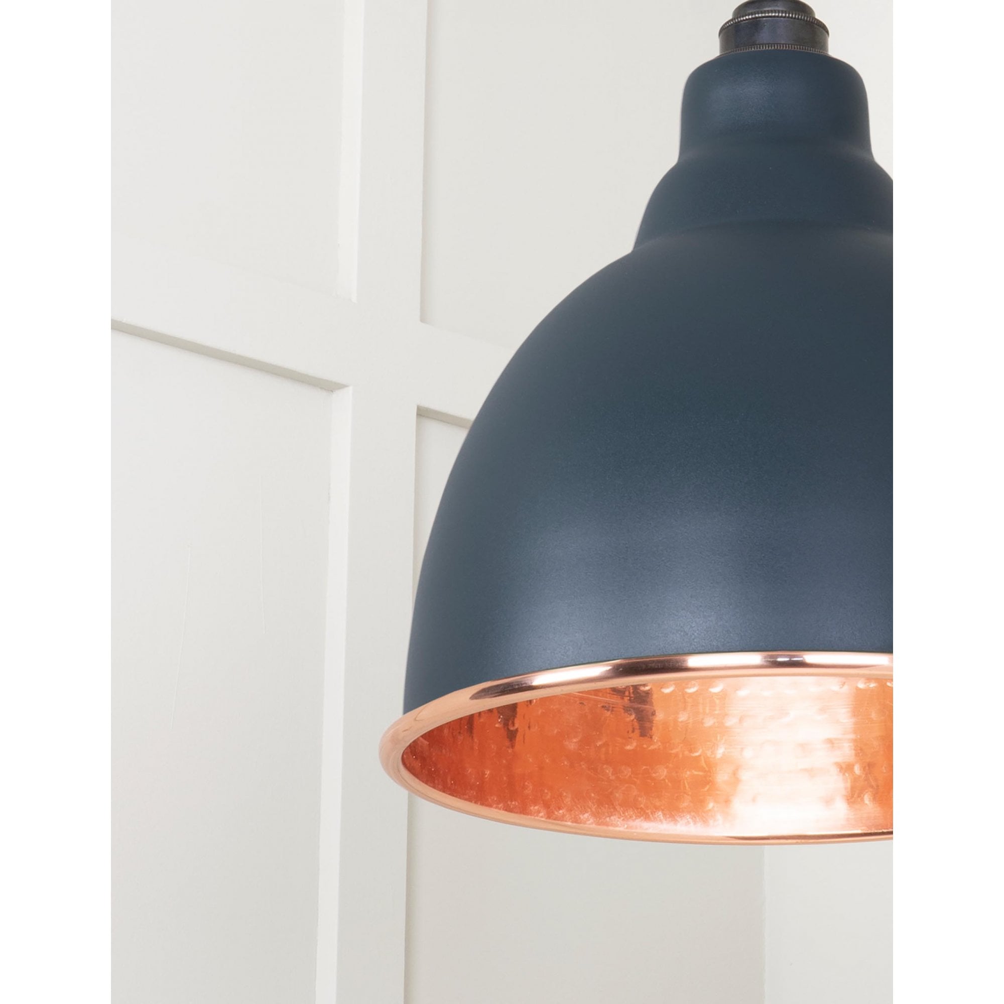 From The Anvil Hammered Copper Brindley Cluster Pendant - Soot (Dark Grey)