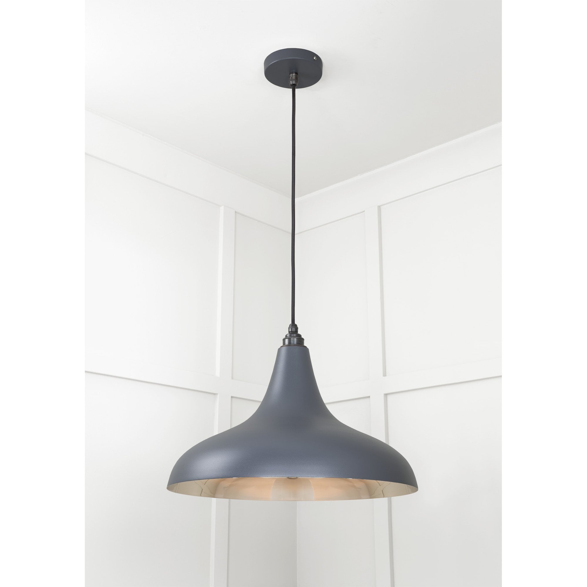 From The Anvil Smooth Nickel Frankley Pendant - Slate (Mid Grey)