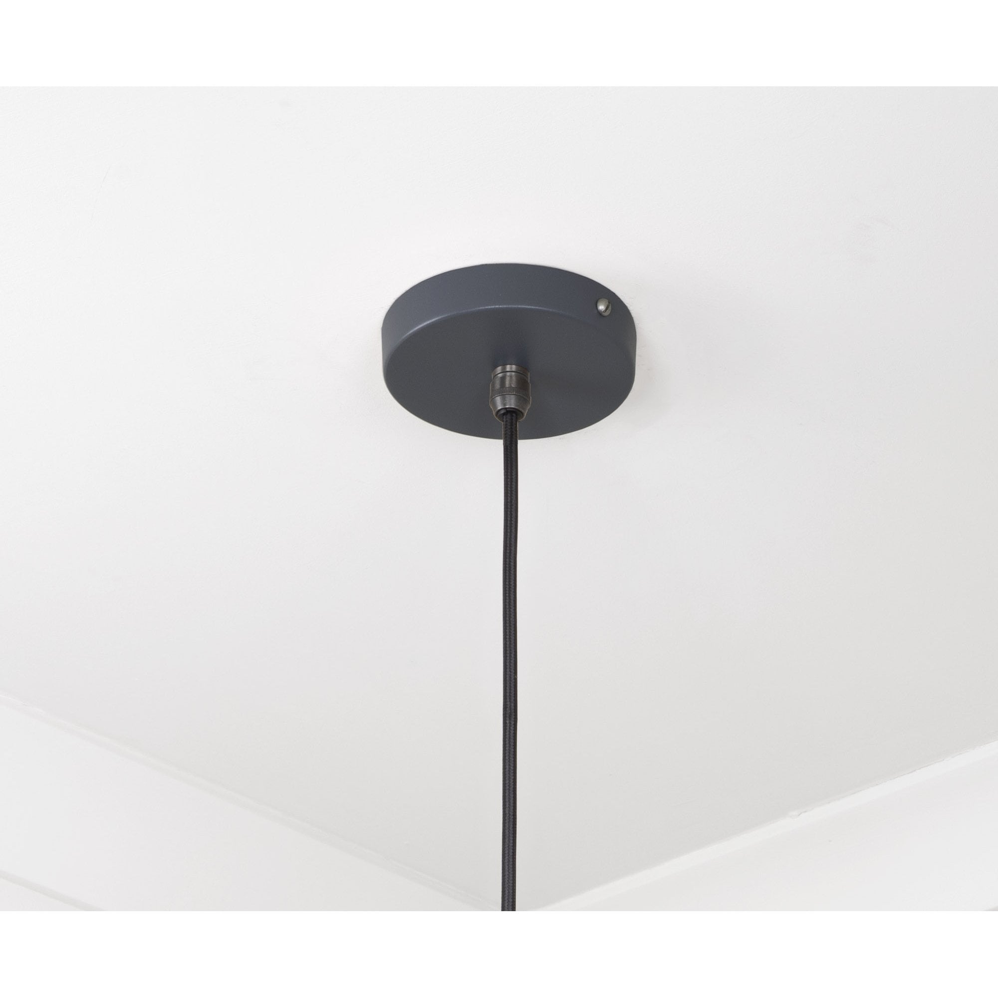 From The Anvil Smooth Nickel Frankley Pendant - Slate (Mid Grey)