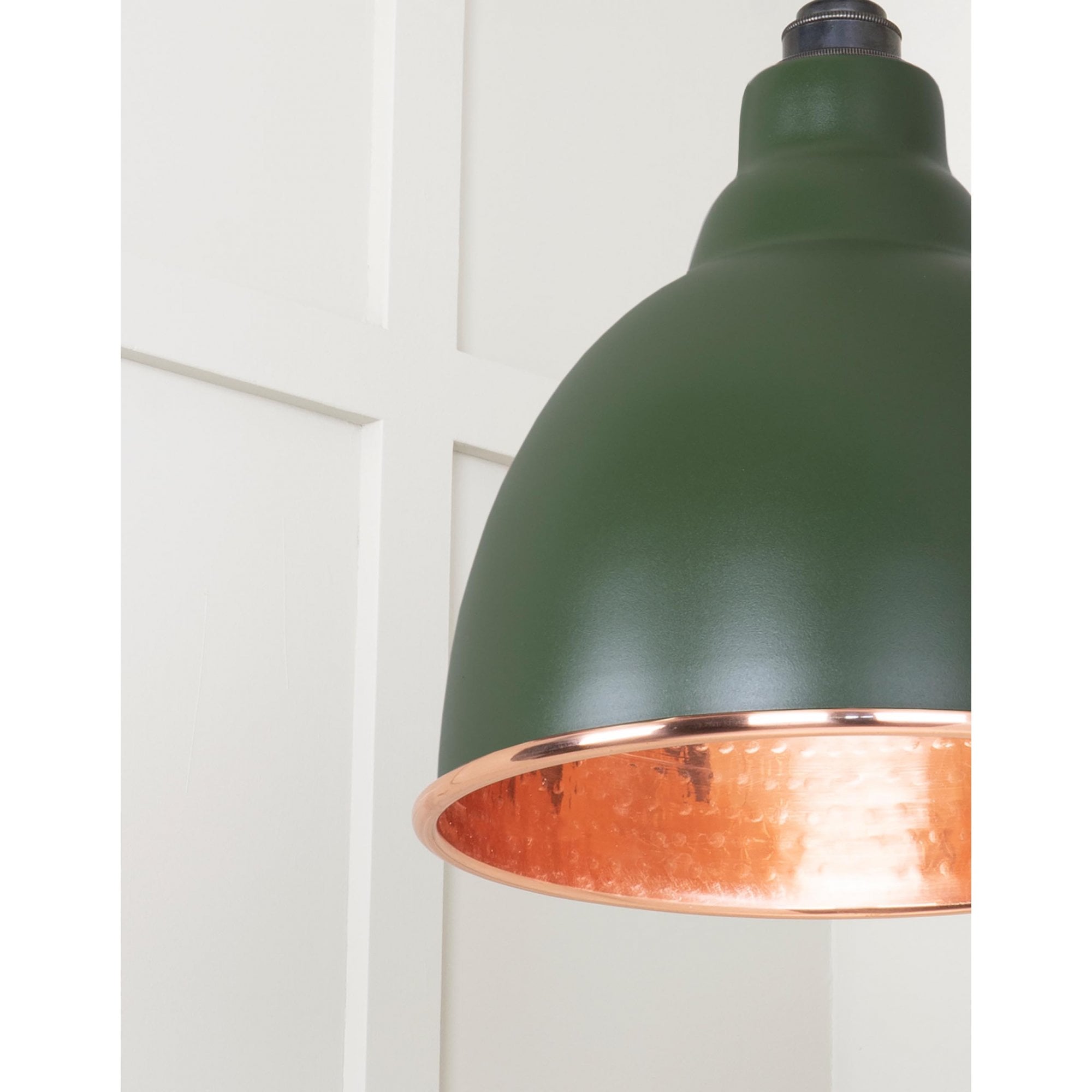 From The Anvil Hammered Copper Brindley Cluster Pendant - Heath (Earthy Green)