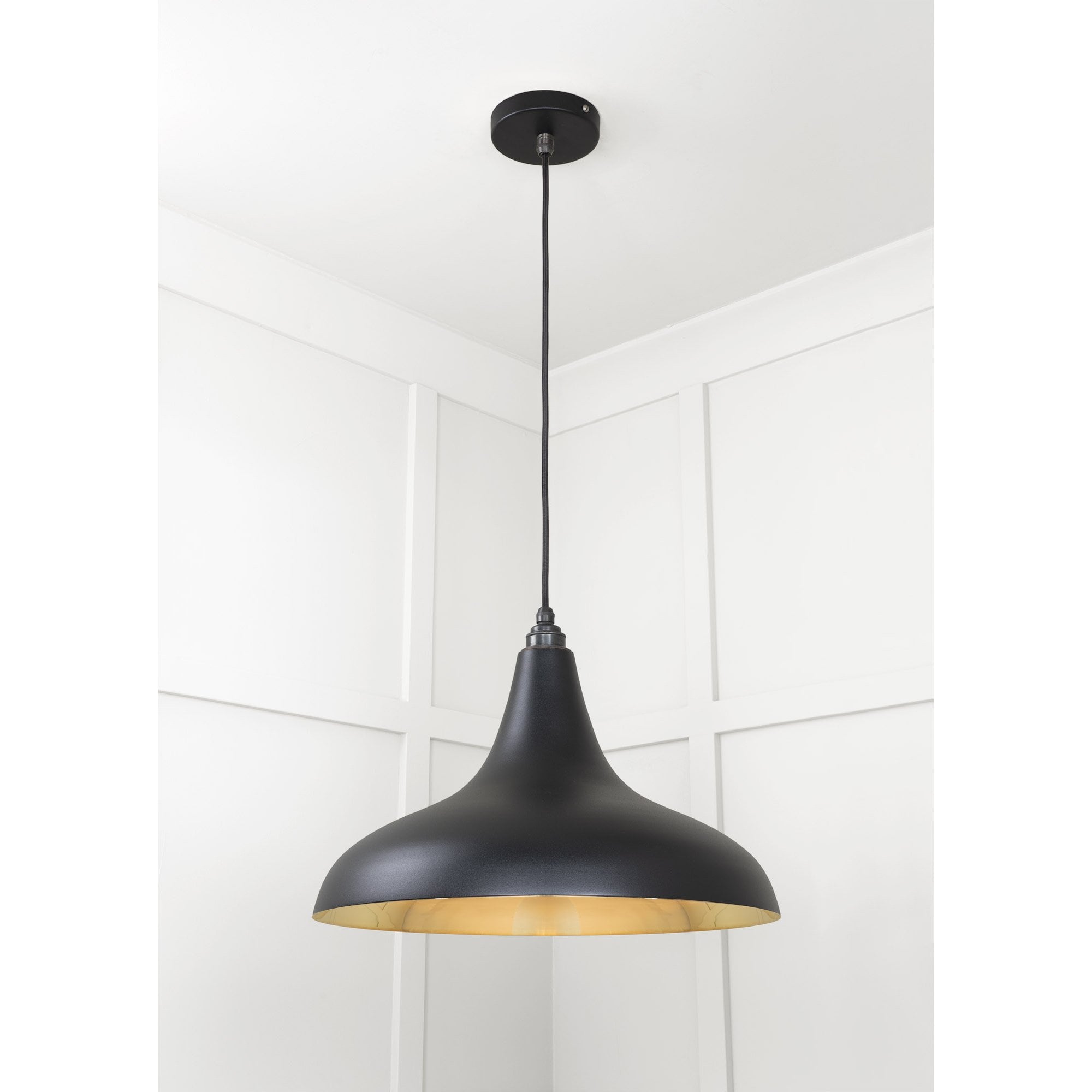 From The Anvil Smooth Brass Frankley Pendant - Elan Black