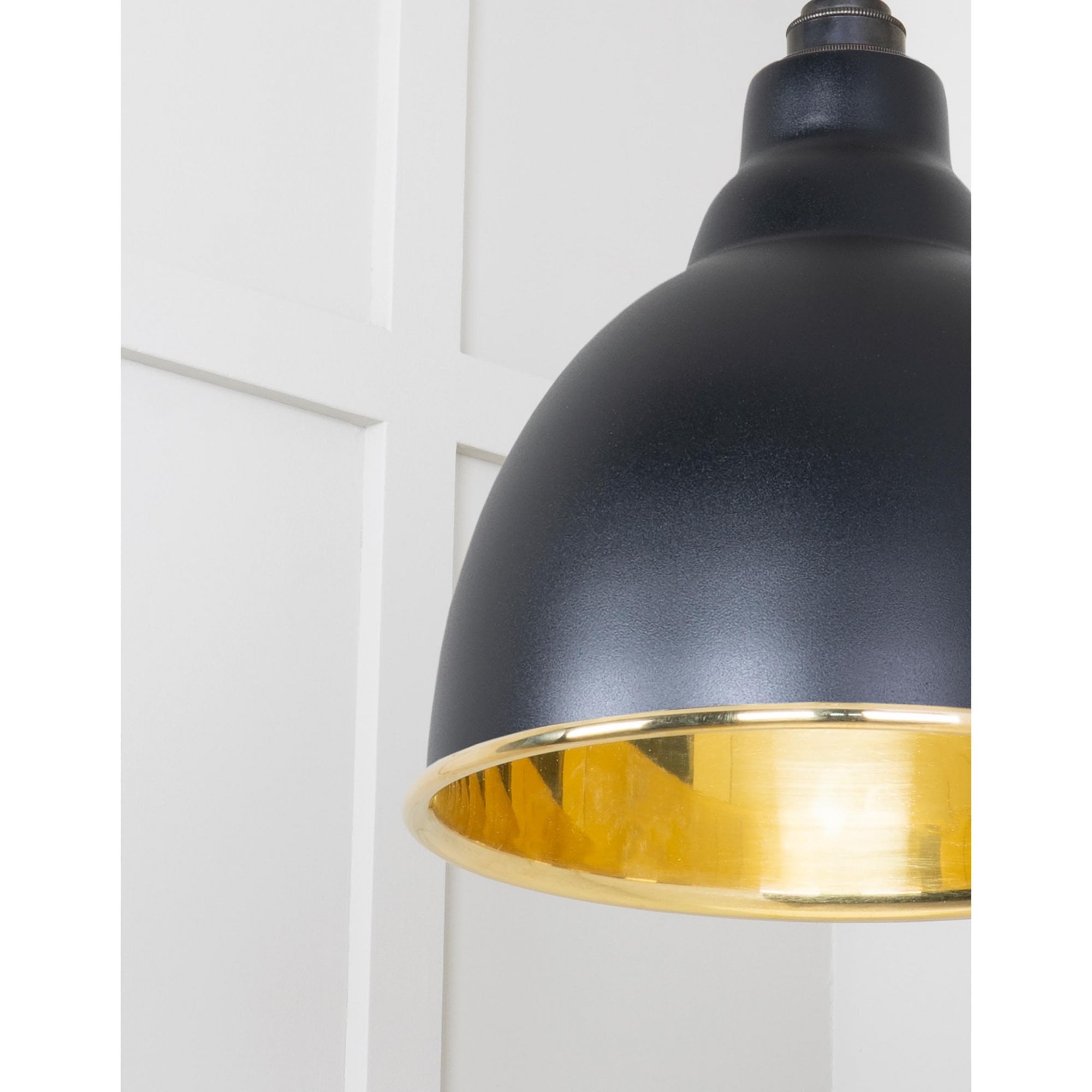 From The Anvil Smooth Brass Brindley Cluster Pendant - Elan Black