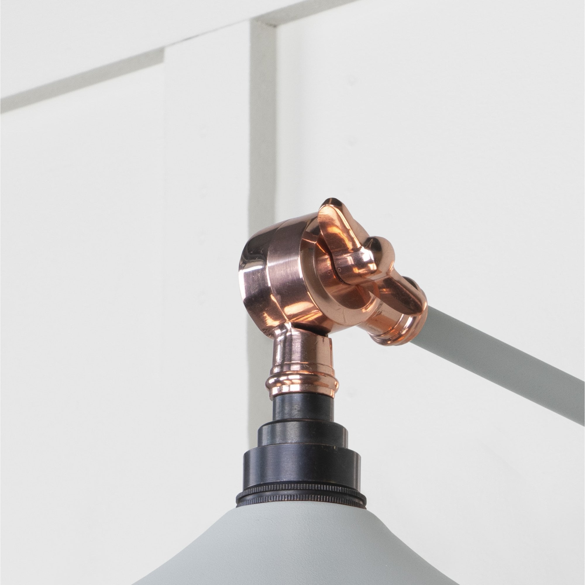From The Anvil Smooth Copper Flora Wall Light - Birch (Pale Grey)