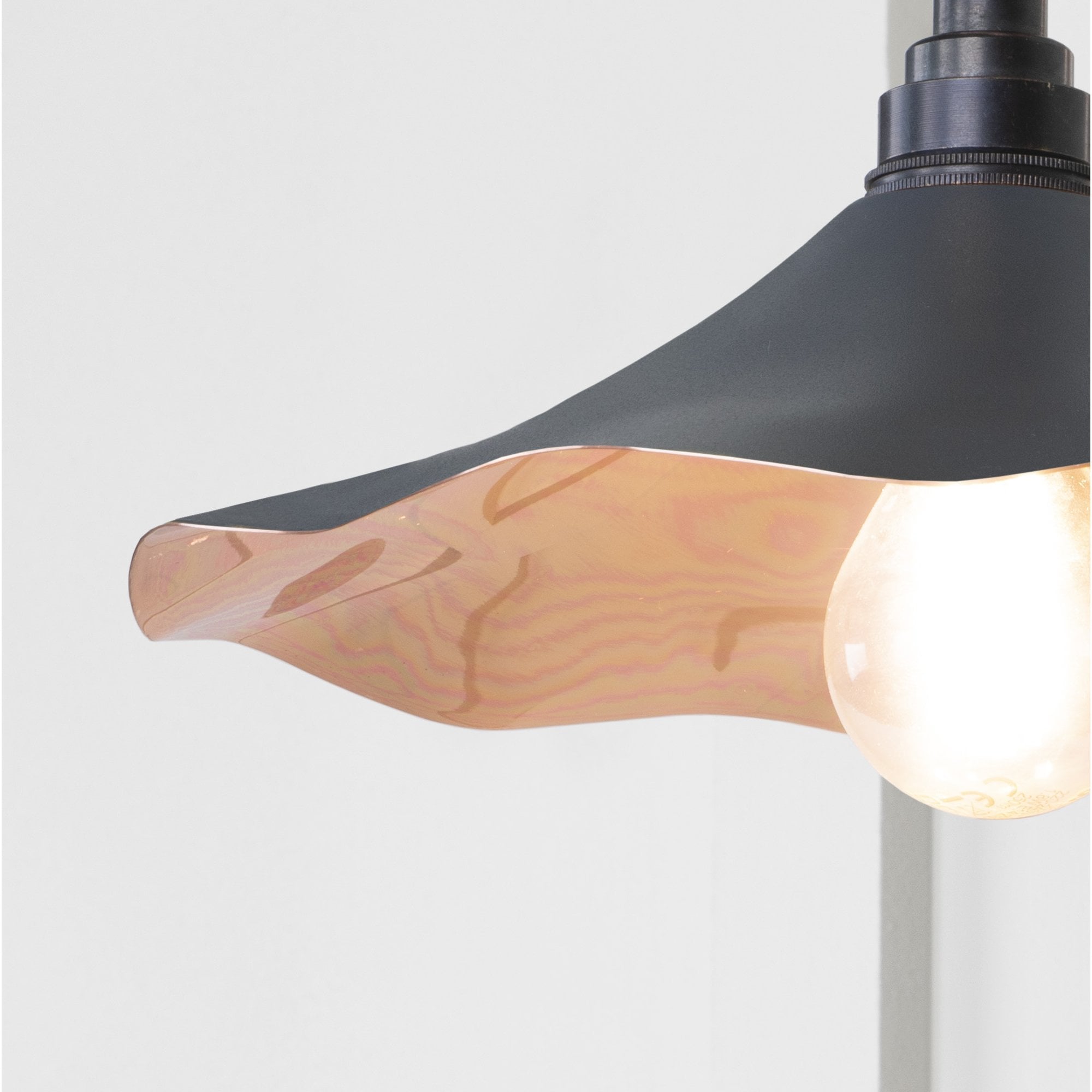 From The Anvil Smooth Copper Flora Wall Light - Slate (Mid Grey)