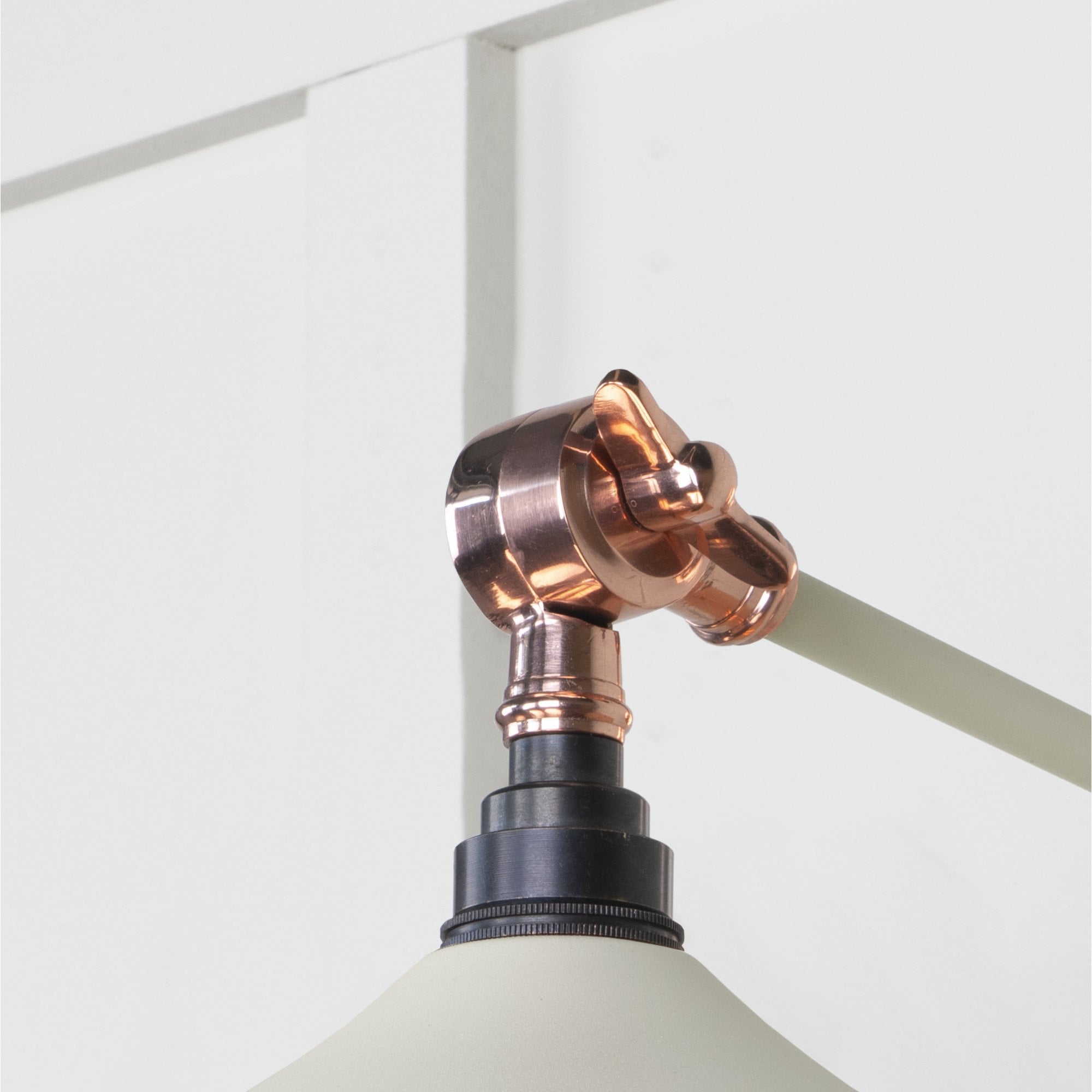 From The Anvil Smooth Copper Flora Wall Light - Teasel (Off White/Cream)