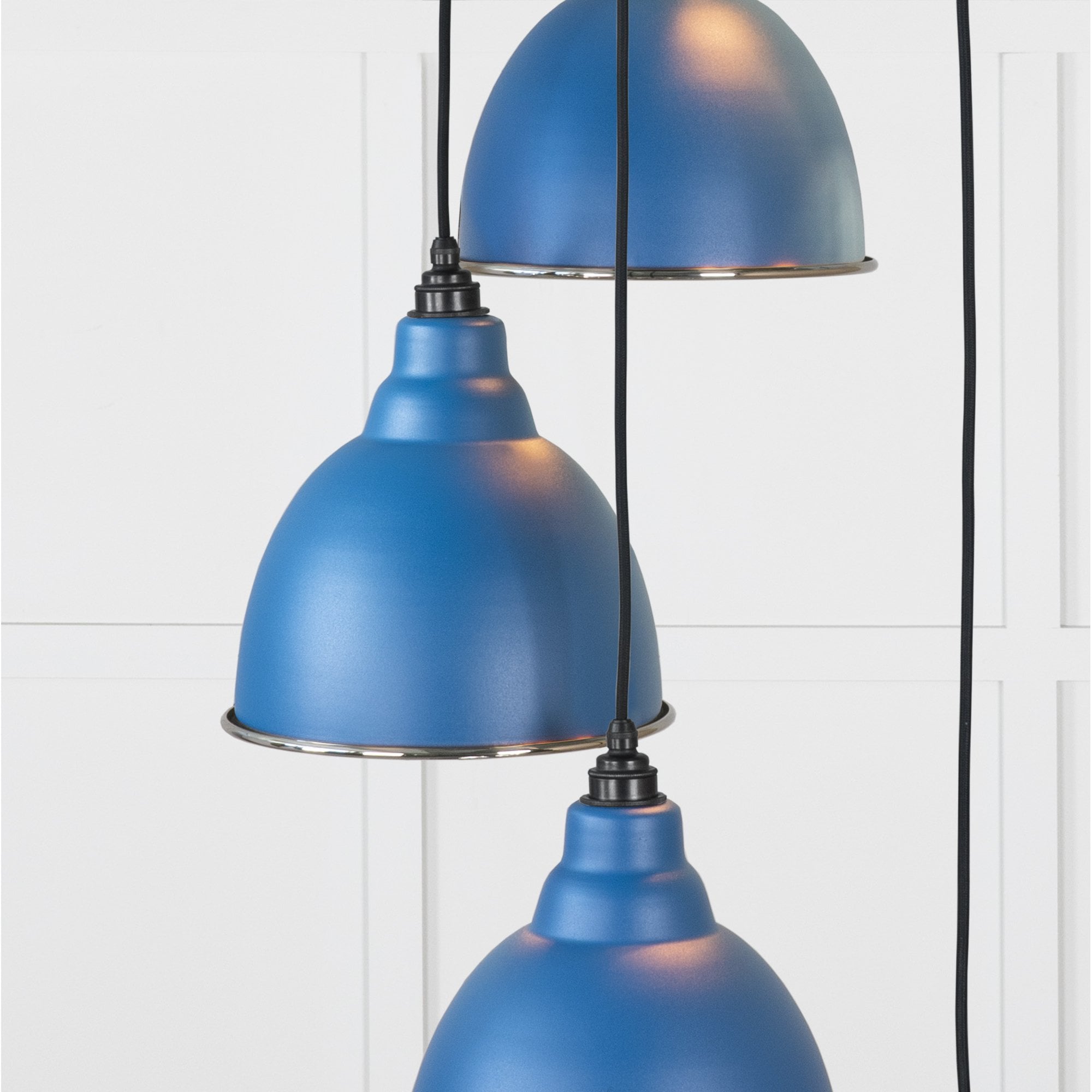 From The Anvil Smooth Nickel Brindley Cluster Pendant - Upstream (Blue)