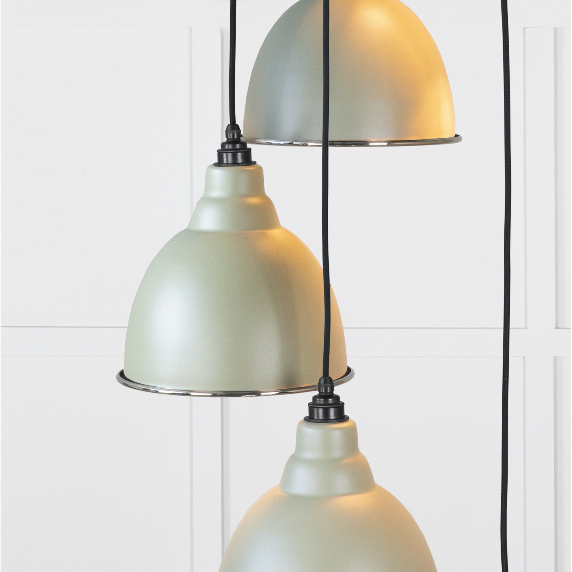 From The Anvil Smooth Nickel Brindley Cluster Pendant - Tump (Pale Green)