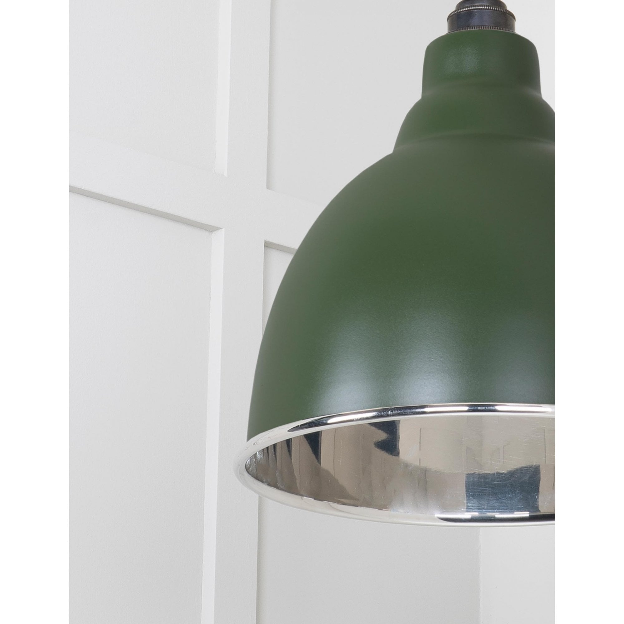 From The Anvil Smooth Nickel Brindley Cluster Pendant - Heath (Earthy Green)
