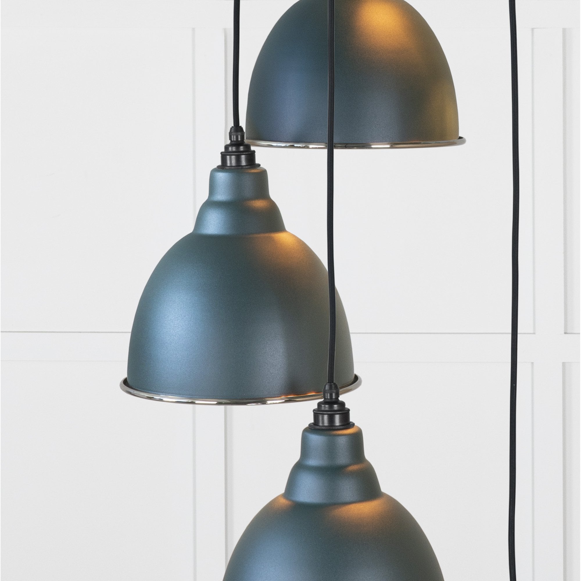 From The Anvil Smooth Nickel Brindley Cluster Pendant - Dingle (Rich Green)