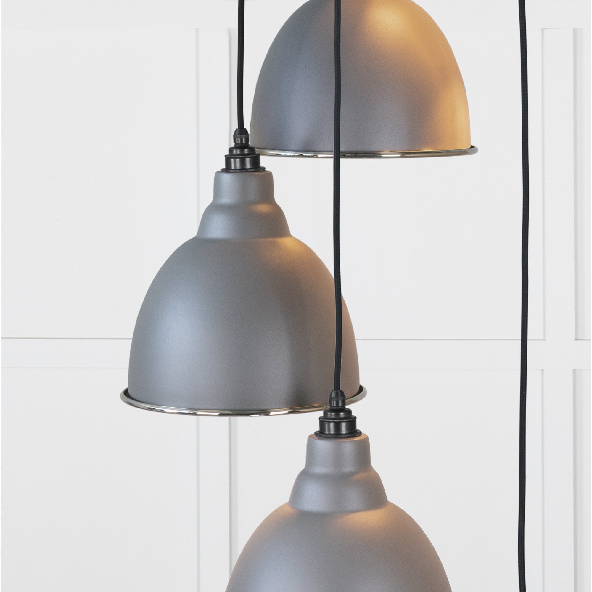 From The Anvil Smooth Nickel Brindley Cluster Pendant - Bluff (Warm Grey)