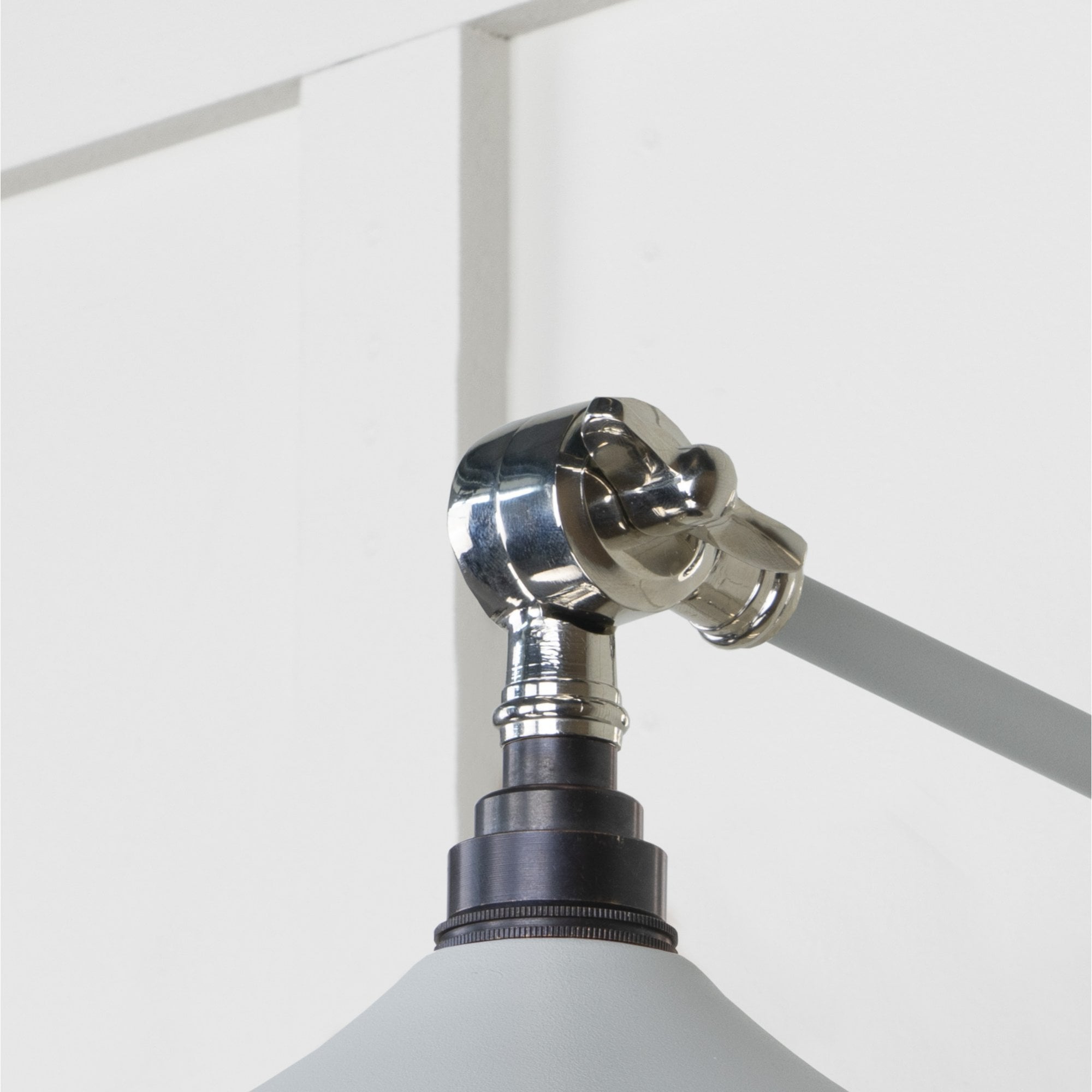 From The Anvil Smooth Nickel Flora Wall Light - Birch (Pale Grey)