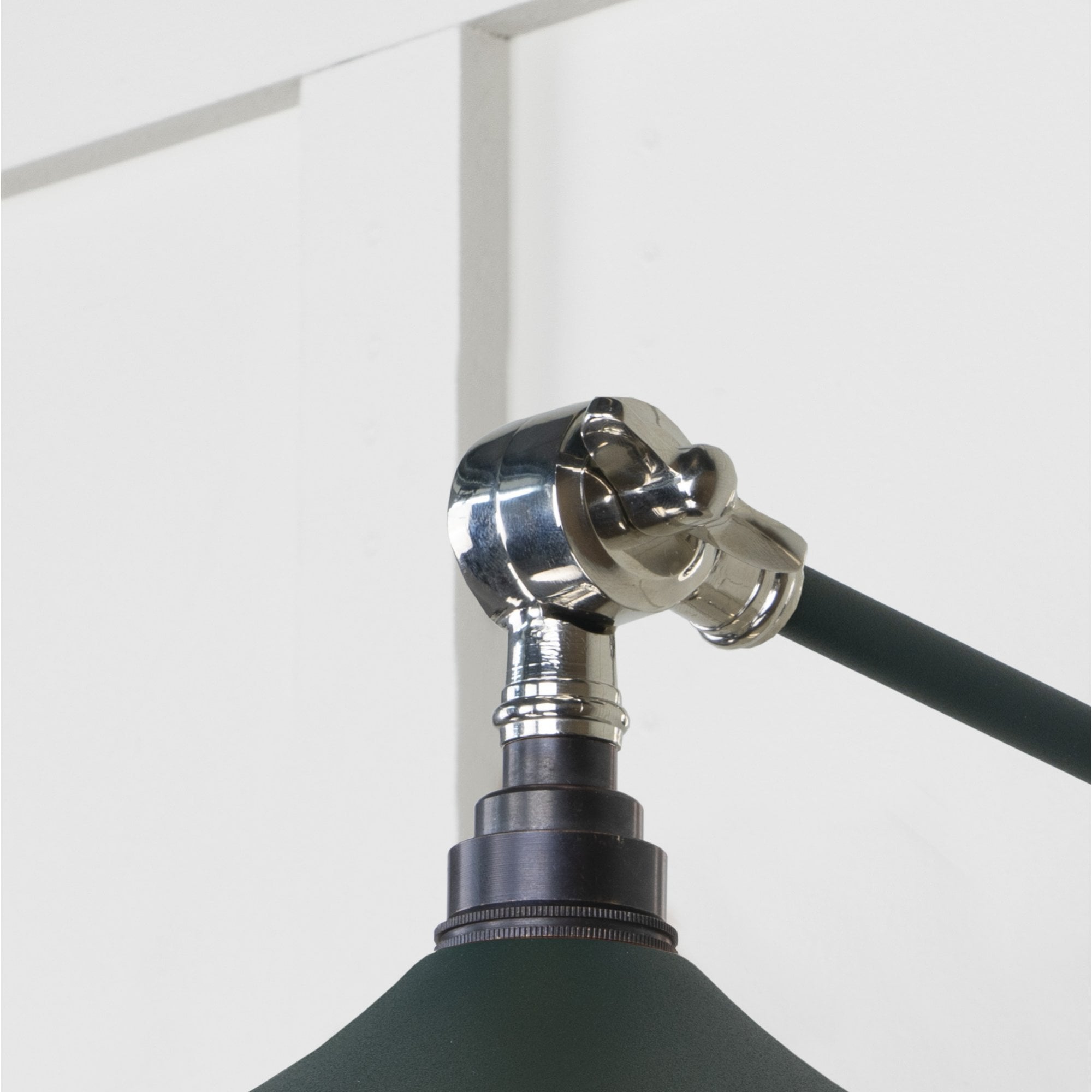 From The Anvil Smooth Nickel Flora Wall Light - Dingle (Rich Green)