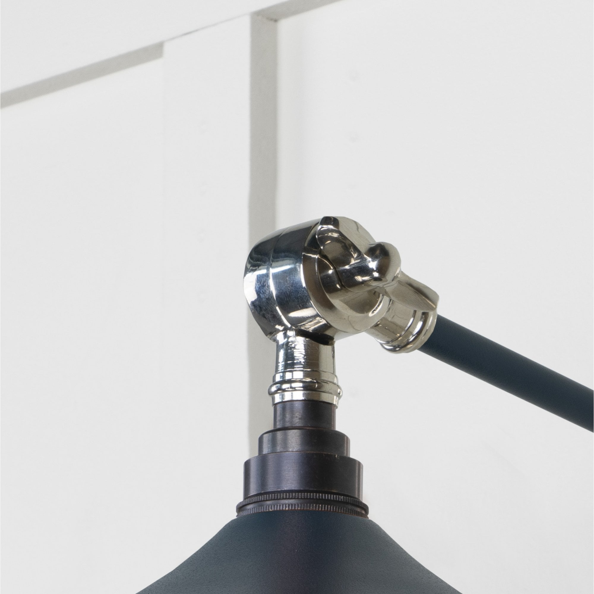 From The Anvil Smooth Nickel Flora Wall Light - Dusk (Dark Blue/Grey)