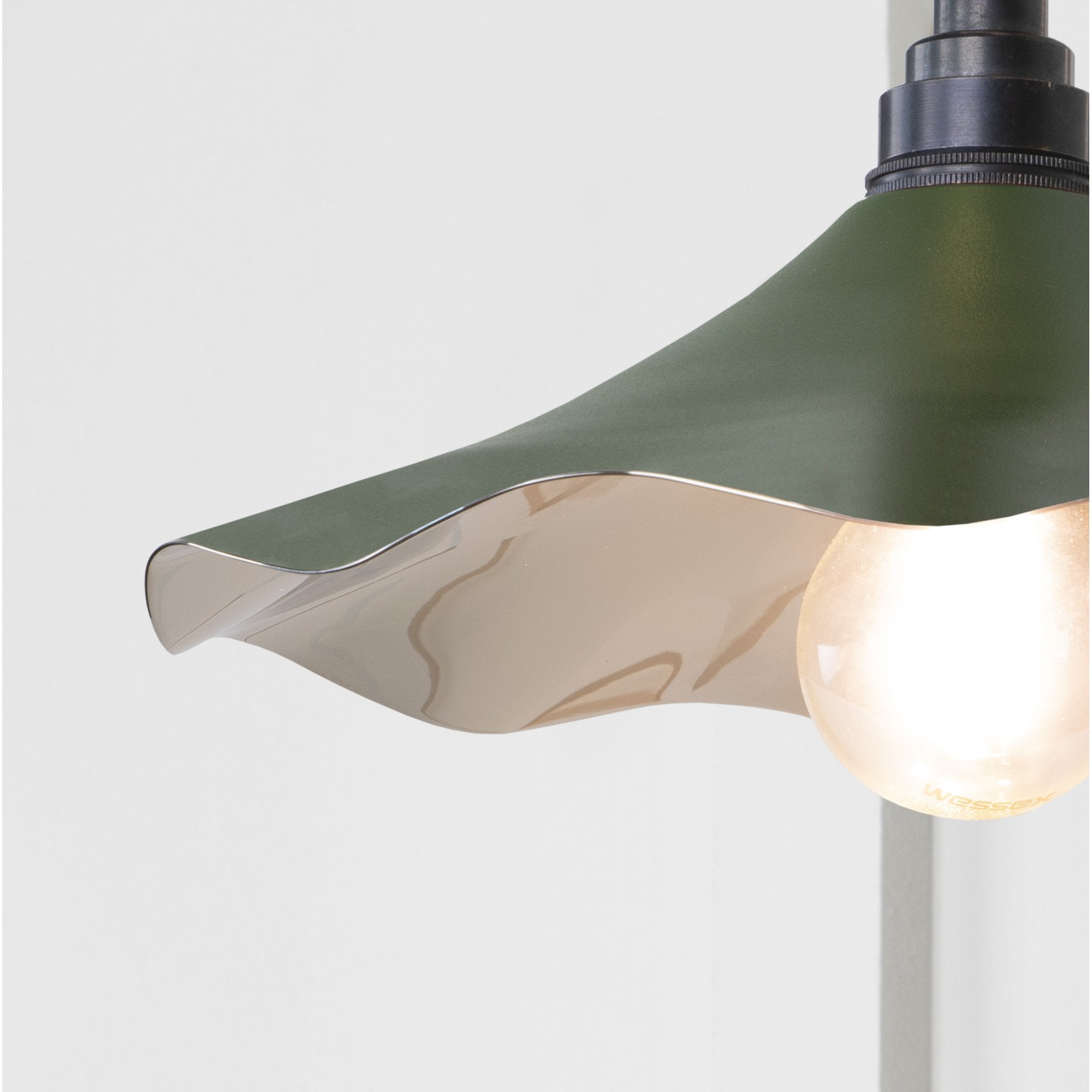 From The Anvil Smooth Nickel Flora Wall Light - Heath (Earthy Green)