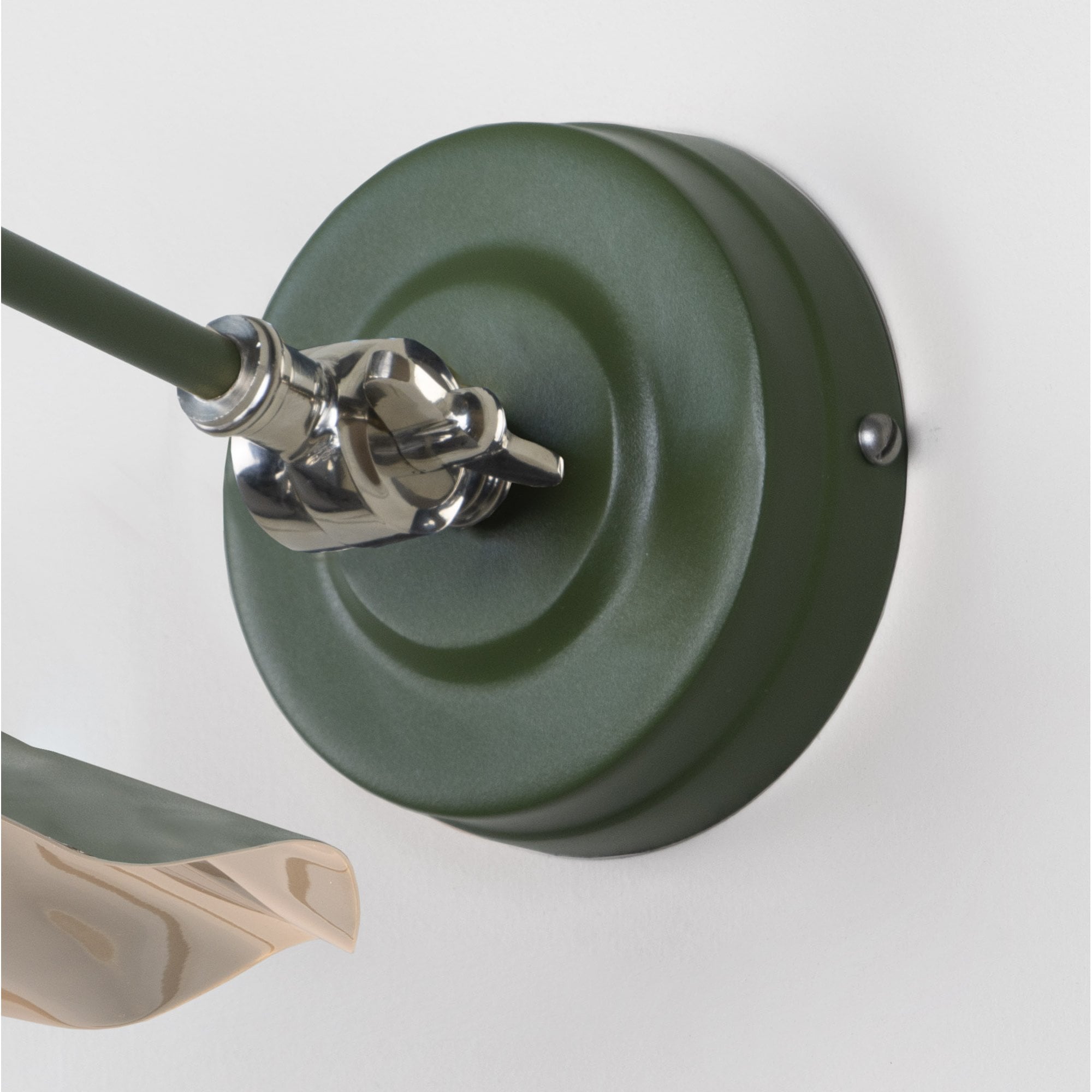 From The Anvil Smooth Nickel Flora Wall Light - Heath (Earthy Green)