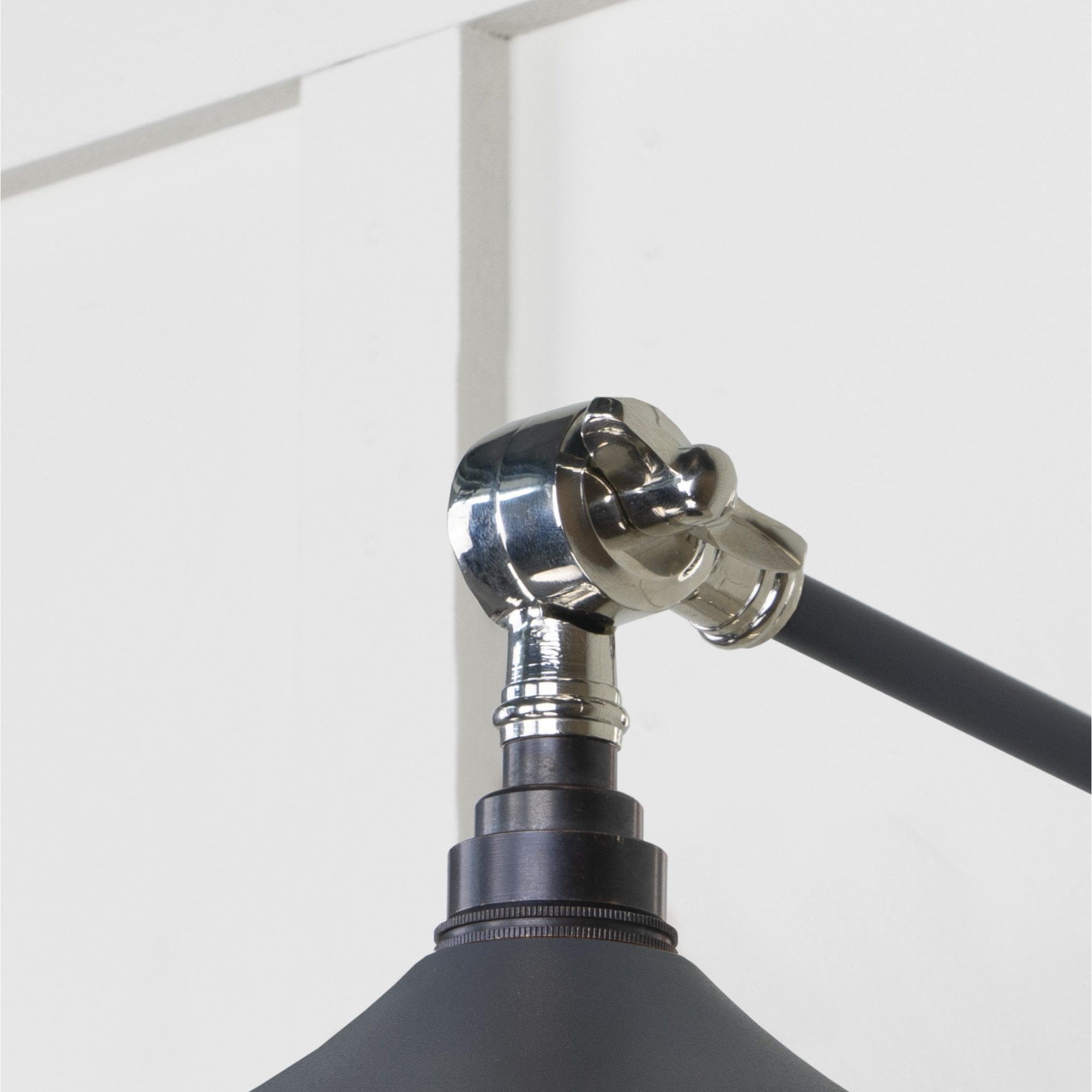 From The Anvil Smooth Nickel Flora Wall Light - Slate (Mid Grey)
