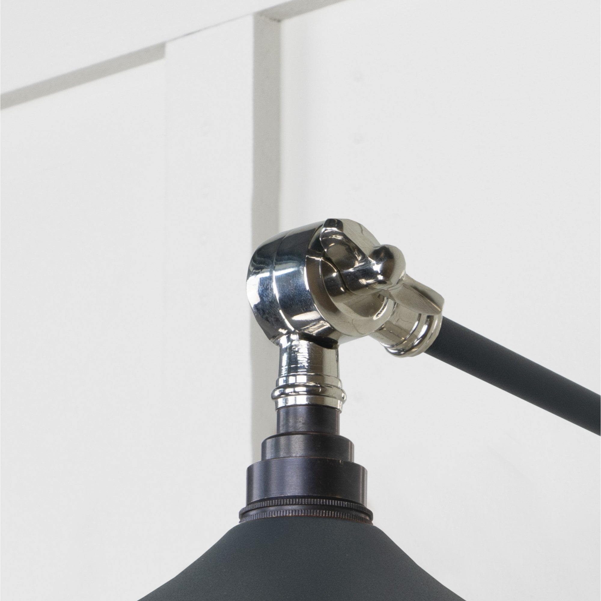 From The Anvil Smooth Nickel Flora Wall Light - Soot (Dark Grey)