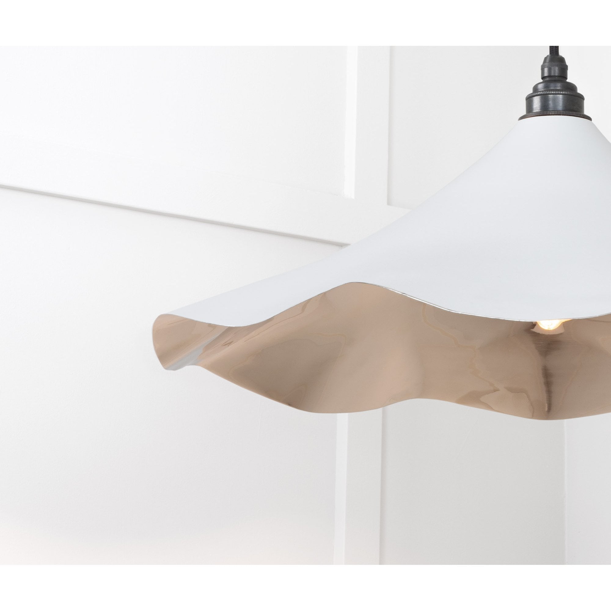 From The Anvil Smooth Nickel Flora Pendant - Birch (Pale Grey)