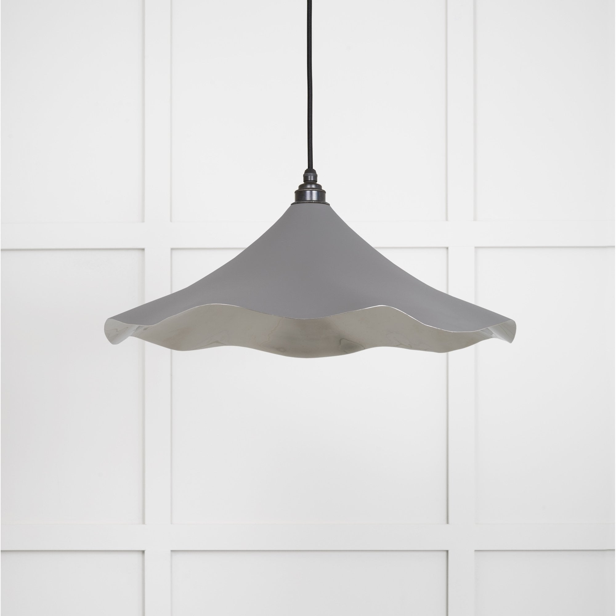 From The Anvil Smooth Nickel Flora Pendant - Bluff (Warm Grey)