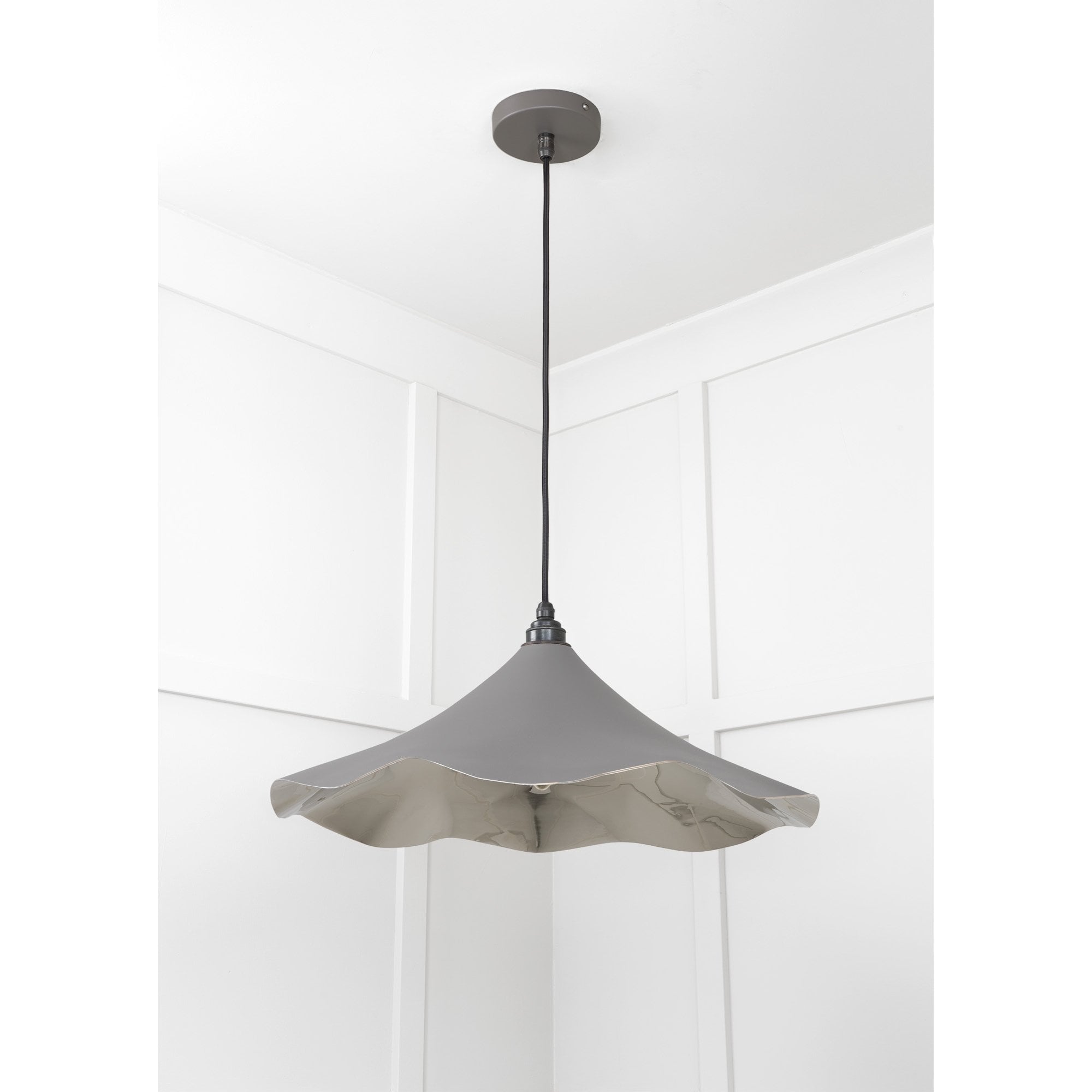 From The Anvil Smooth Nickel Flora Pendant - Bluff (Warm Grey)