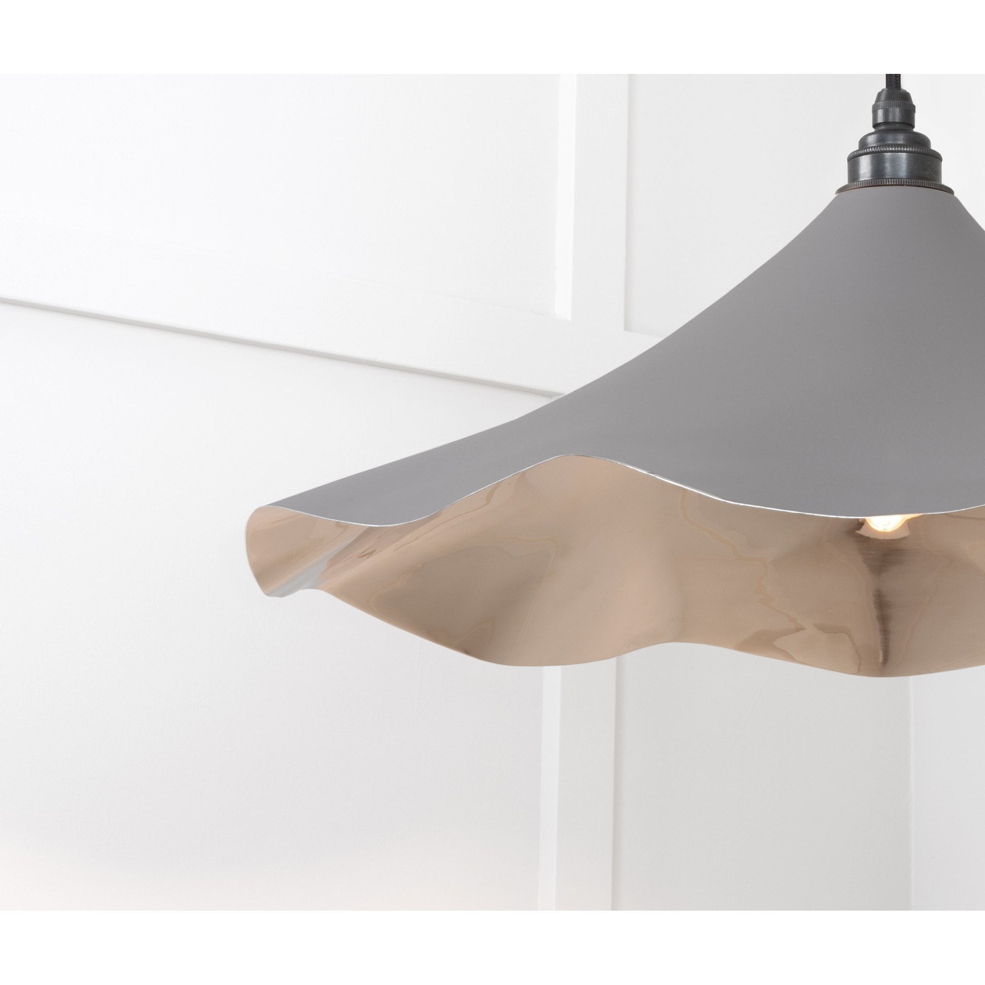 From The Anvil Smooth Nickel Flora Pendant - Bluff (Warm Grey)