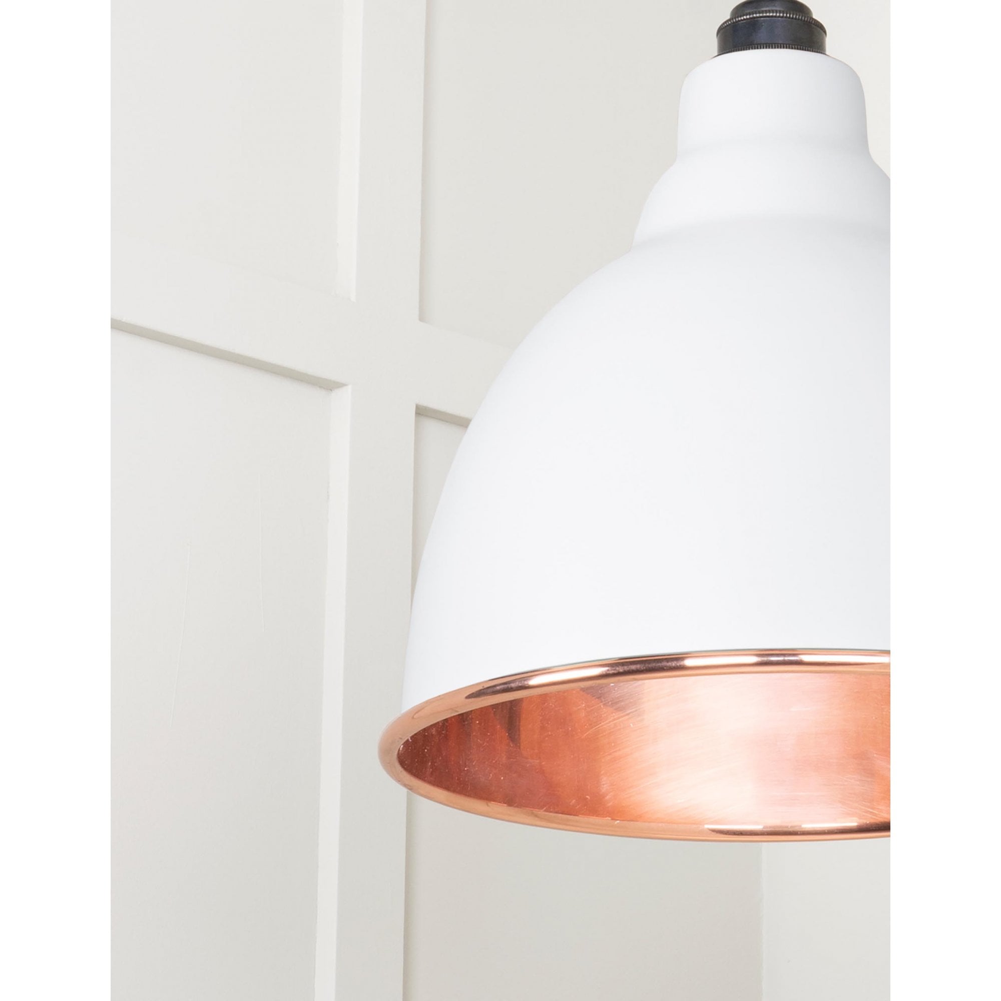 From The Anvil Smooth Copper Brindley Cluster Pendant - Flock (Matt White)