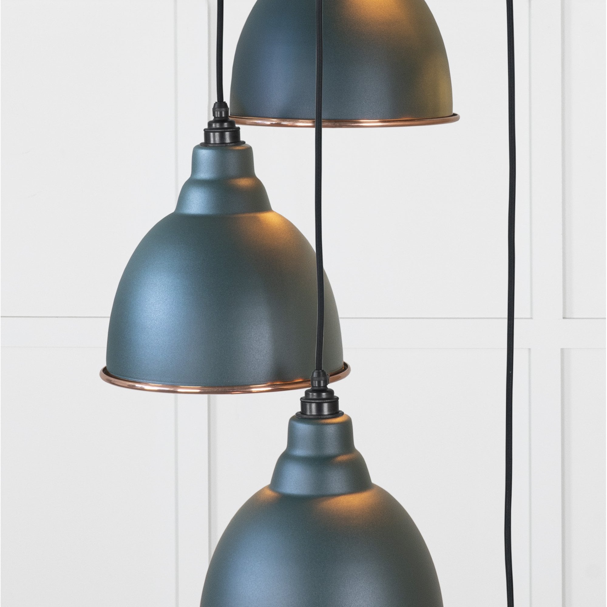 From The Anvil Smooth Copper Brindley Cluster Pendant - Dingle (Rich Green)