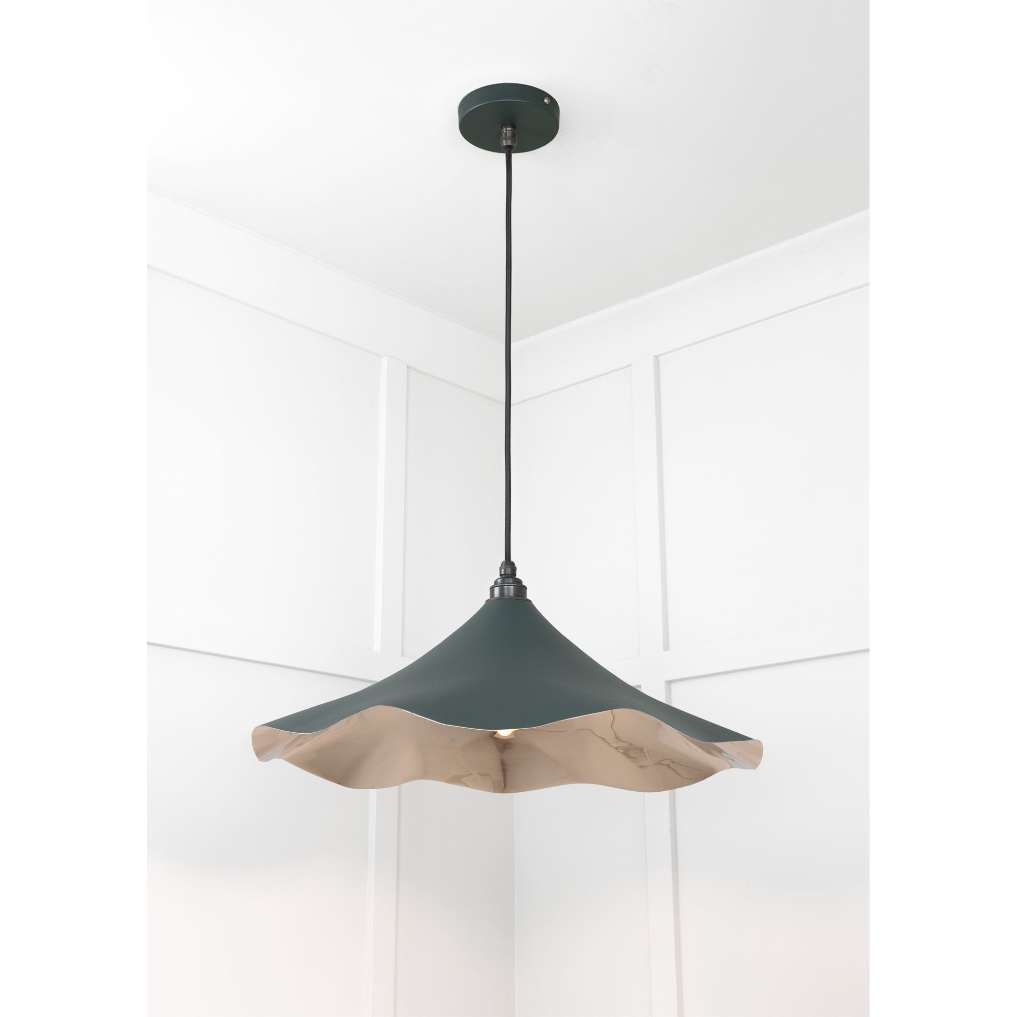 From The Anvil Smooth Nickel Flora Pendant - Dingle (Rich Green)