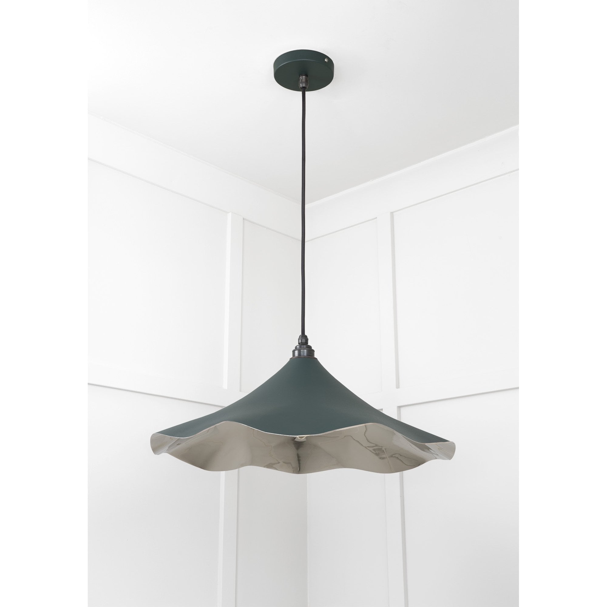 From The Anvil Smooth Nickel Flora Pendant - Dingle (Rich Green)