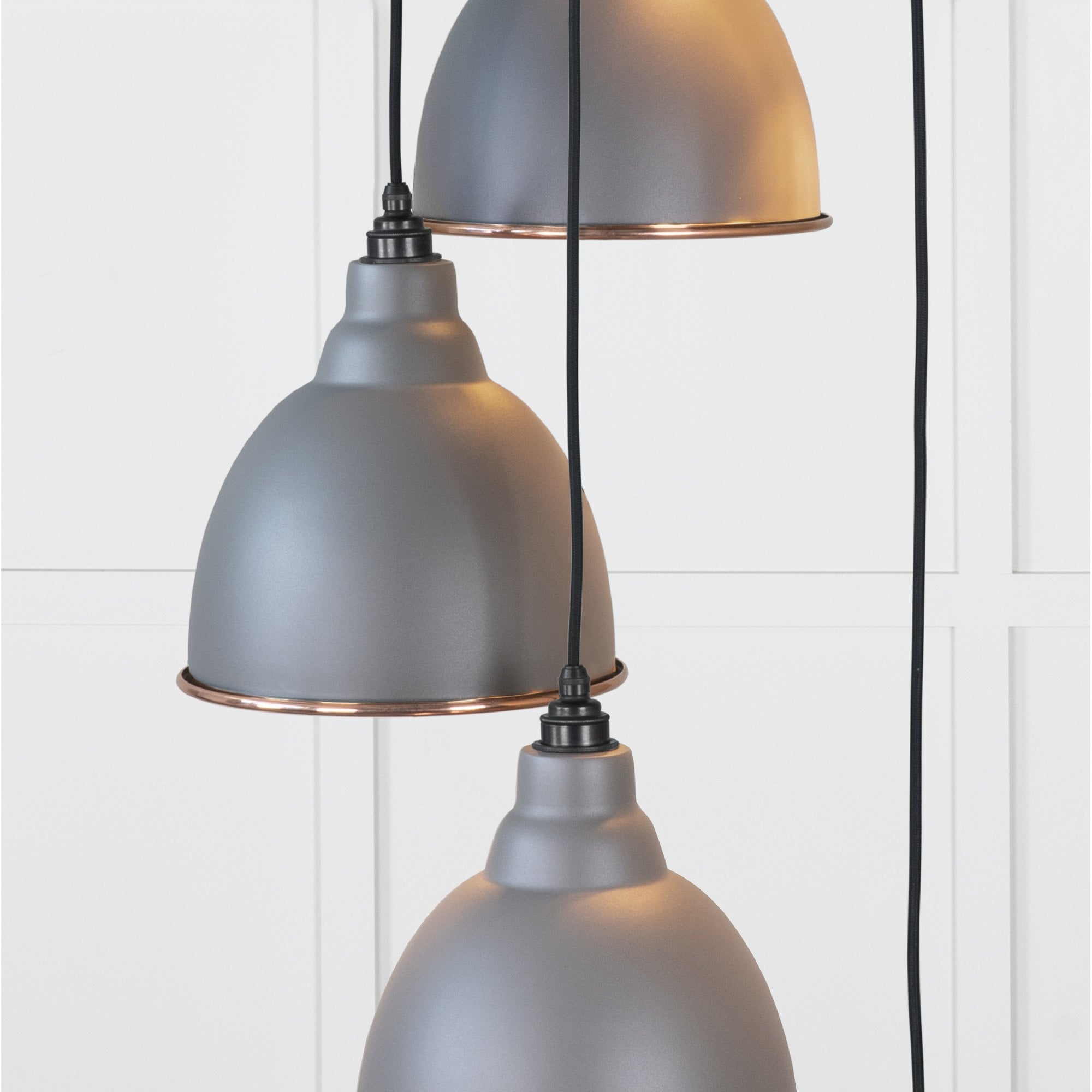 From The Anvil Smooth Copper Brindley Cluster Pendant - Bluff (Warm Grey)