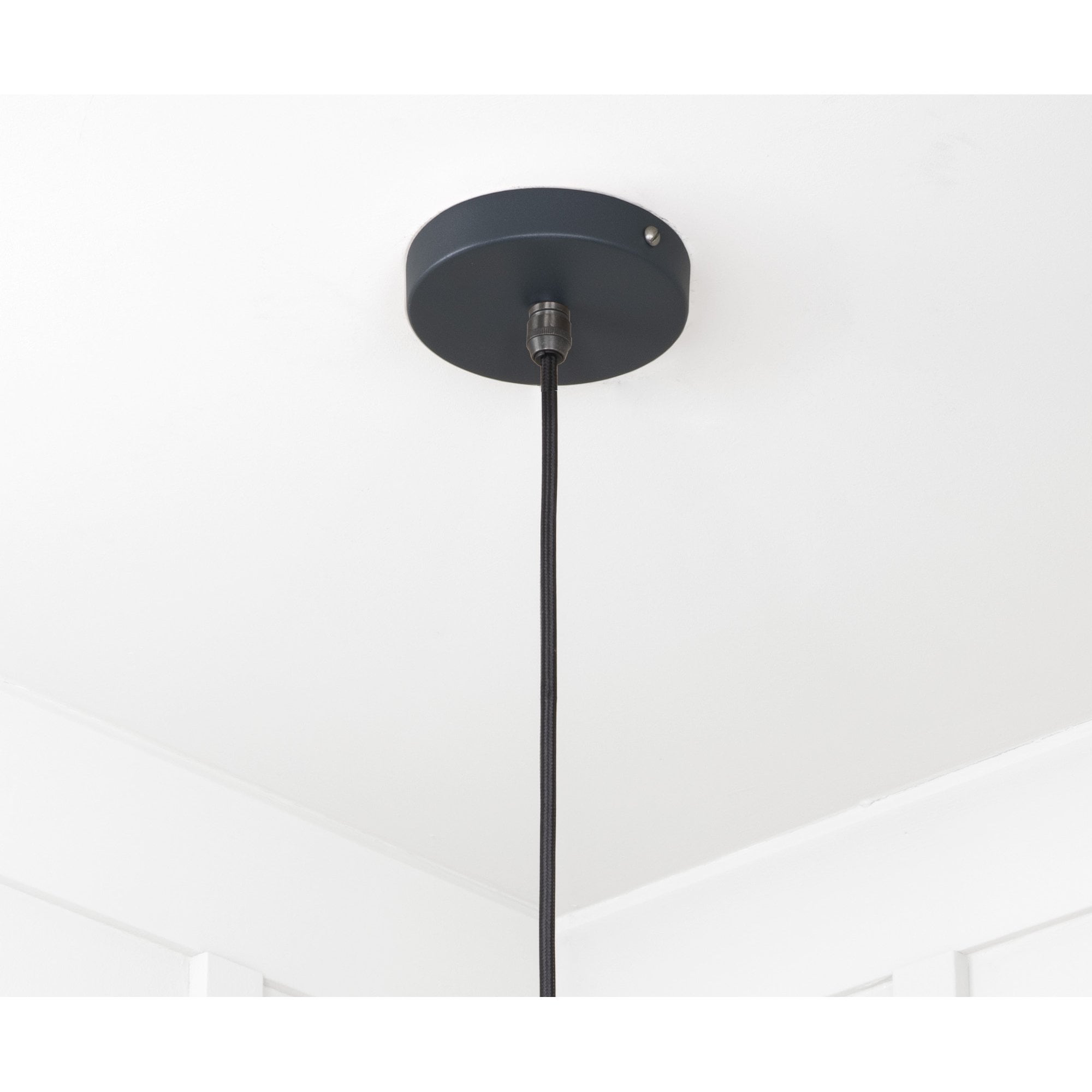 From The Anvil Smooth Nickel Flora Pendant - Soot (Dark Grey)
