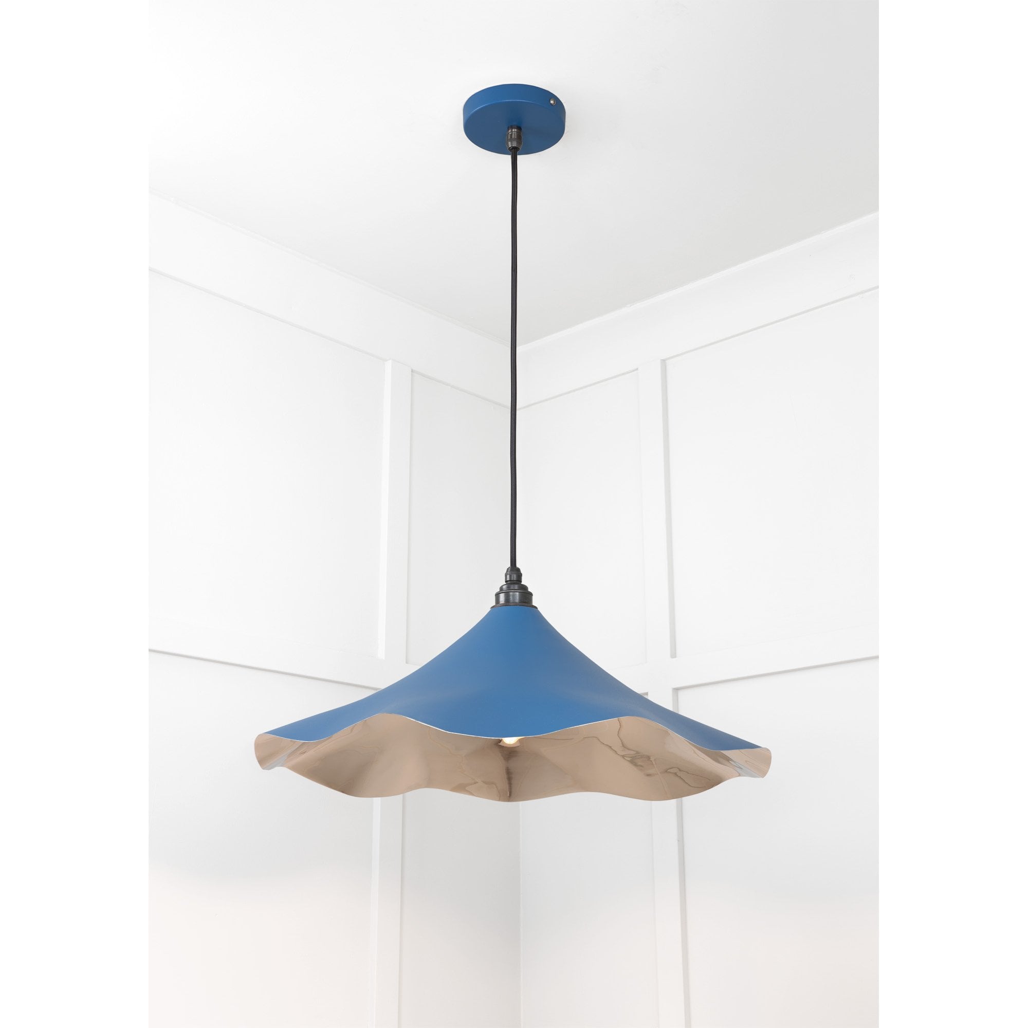 From The Anvil Smooth Nickel Flora Pendant - Upstream (Blue)