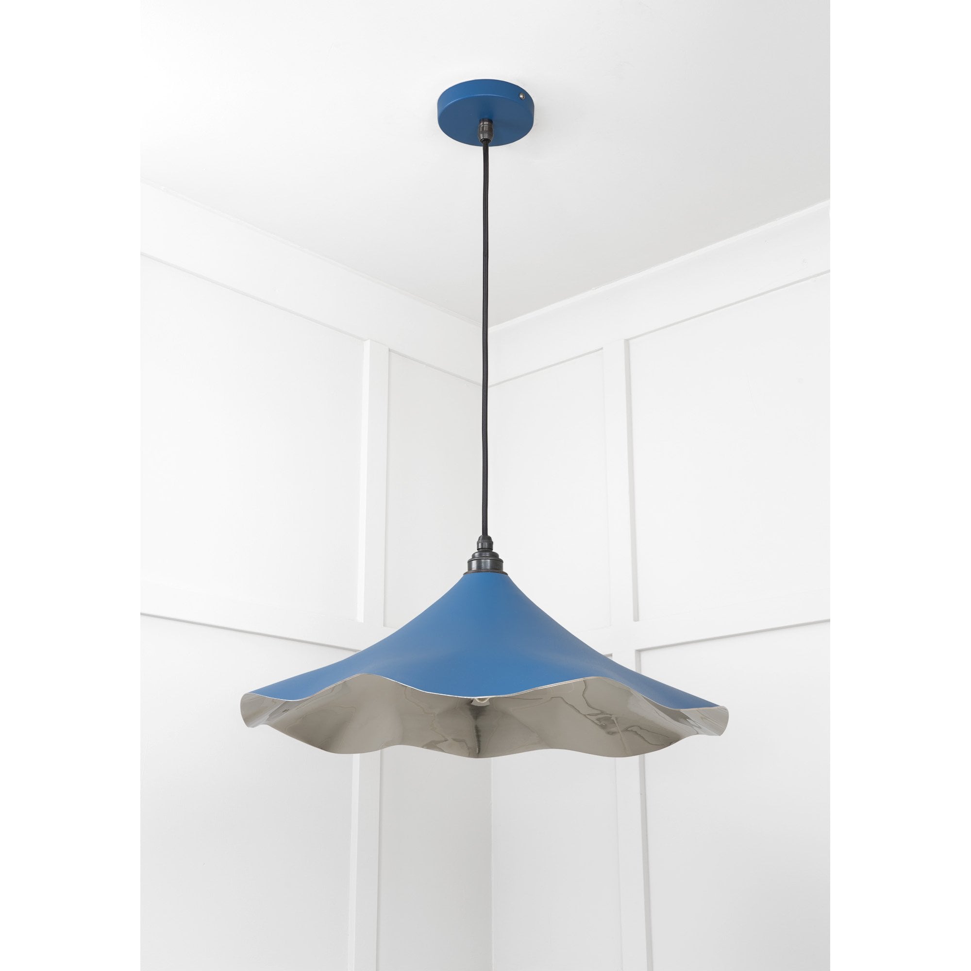From The Anvil Smooth Nickel Flora Pendant - Upstream (Blue)