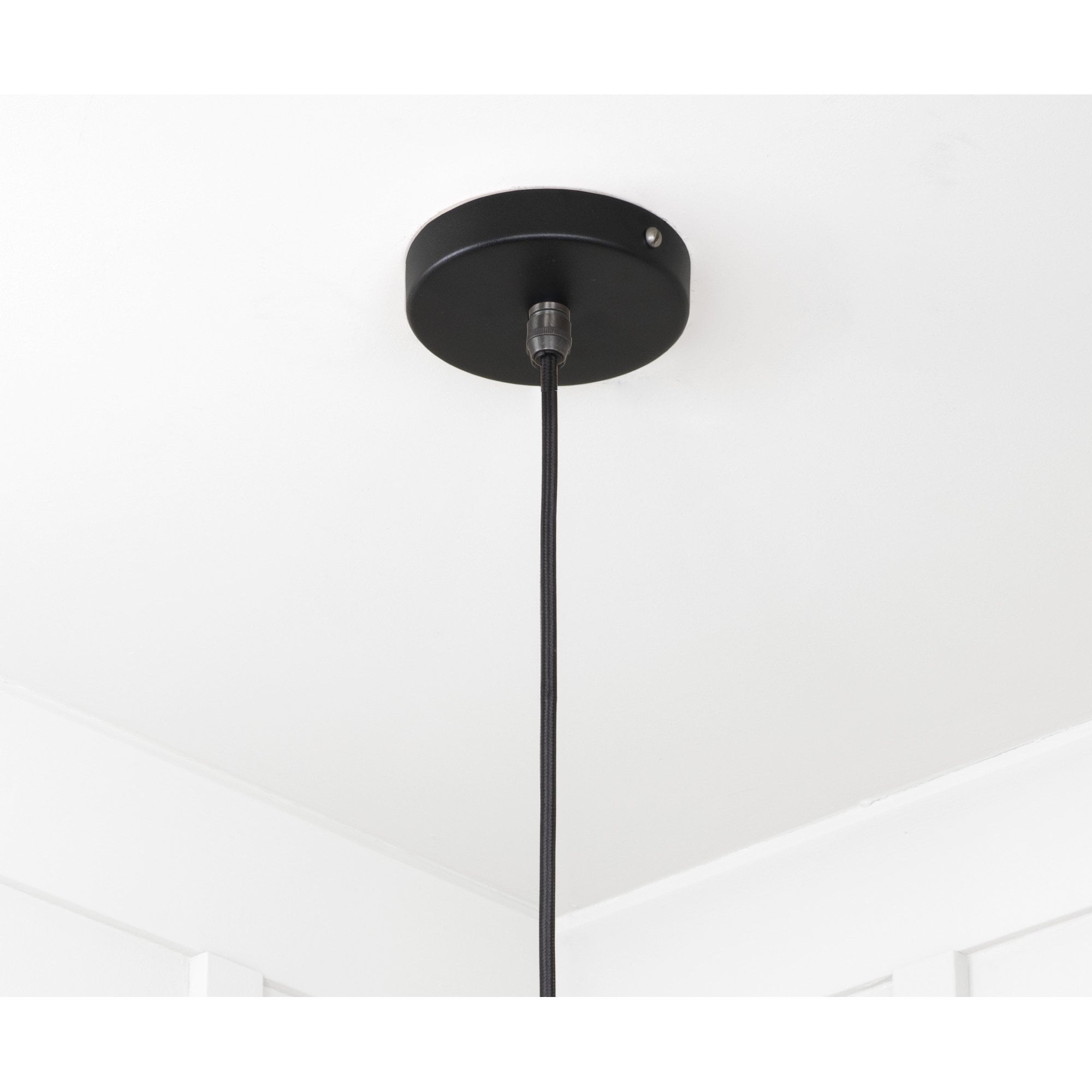 From The Anvil Smooth Brass Flora Pendant - Elan Black